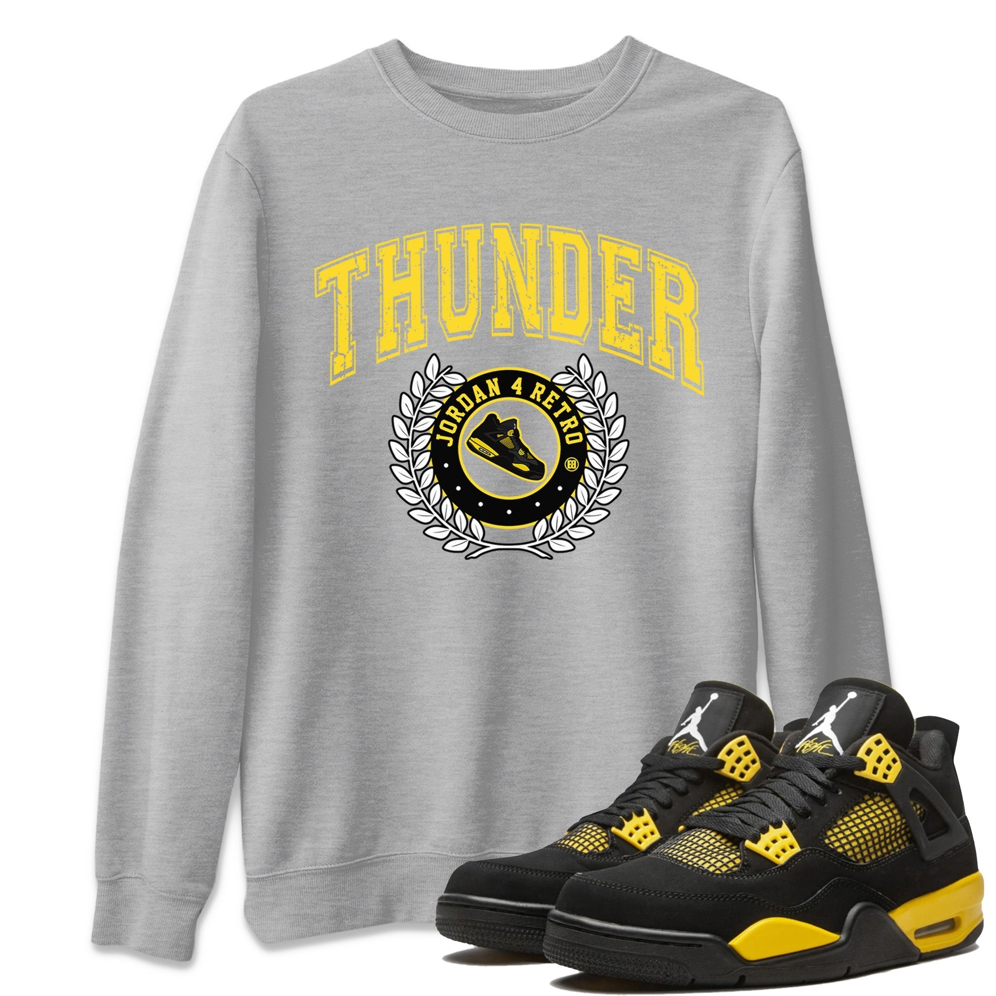 snkmatch Letter Unisex Tops - Air Jordan 4 Thunder