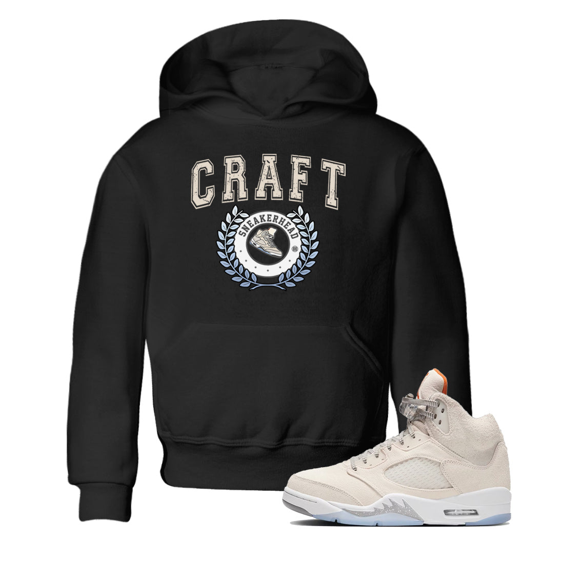snkmatch Letter Kids Tops - Air Jordan 5 Craft