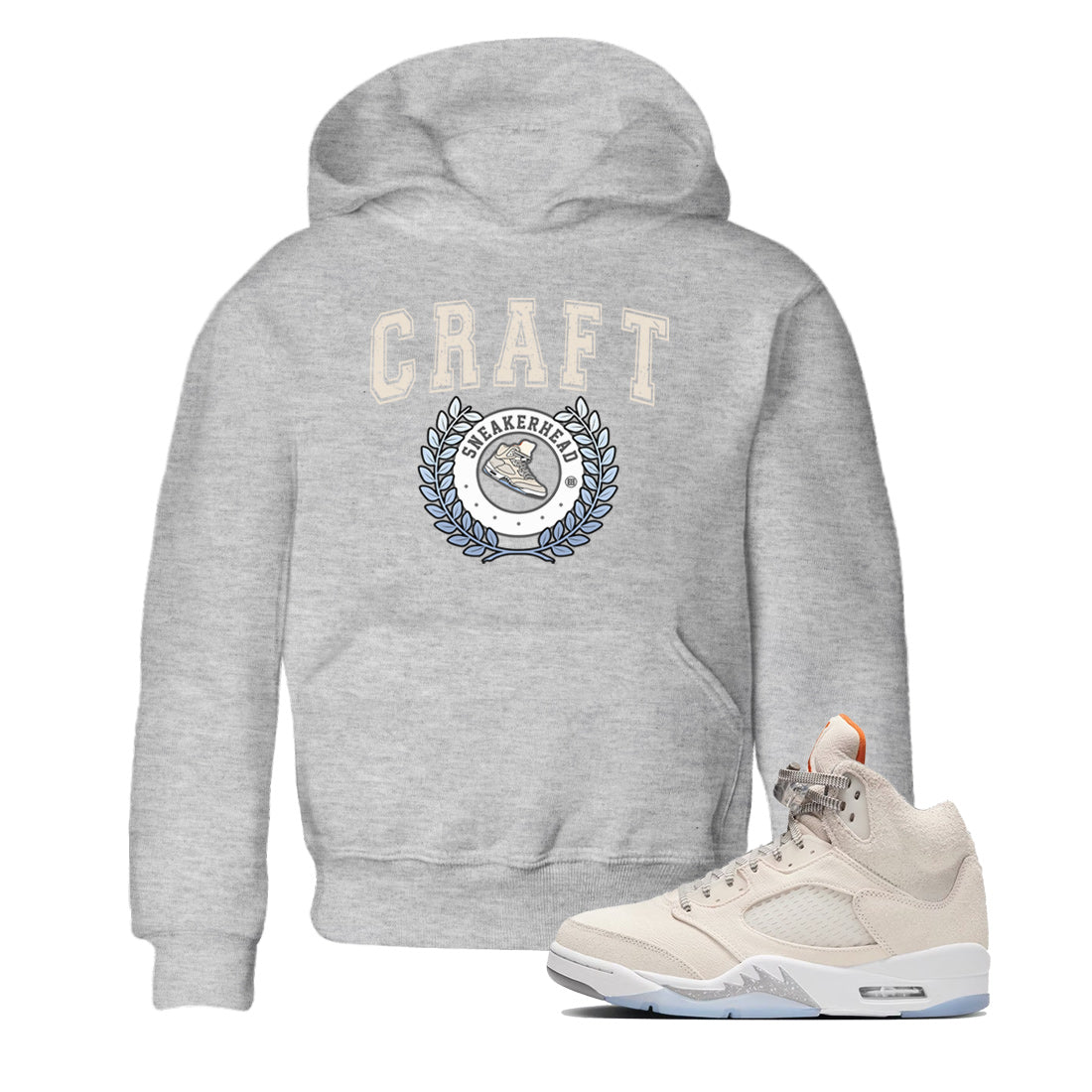 snkmatch Letter Kids Tops - Air Jordan 5 Craft