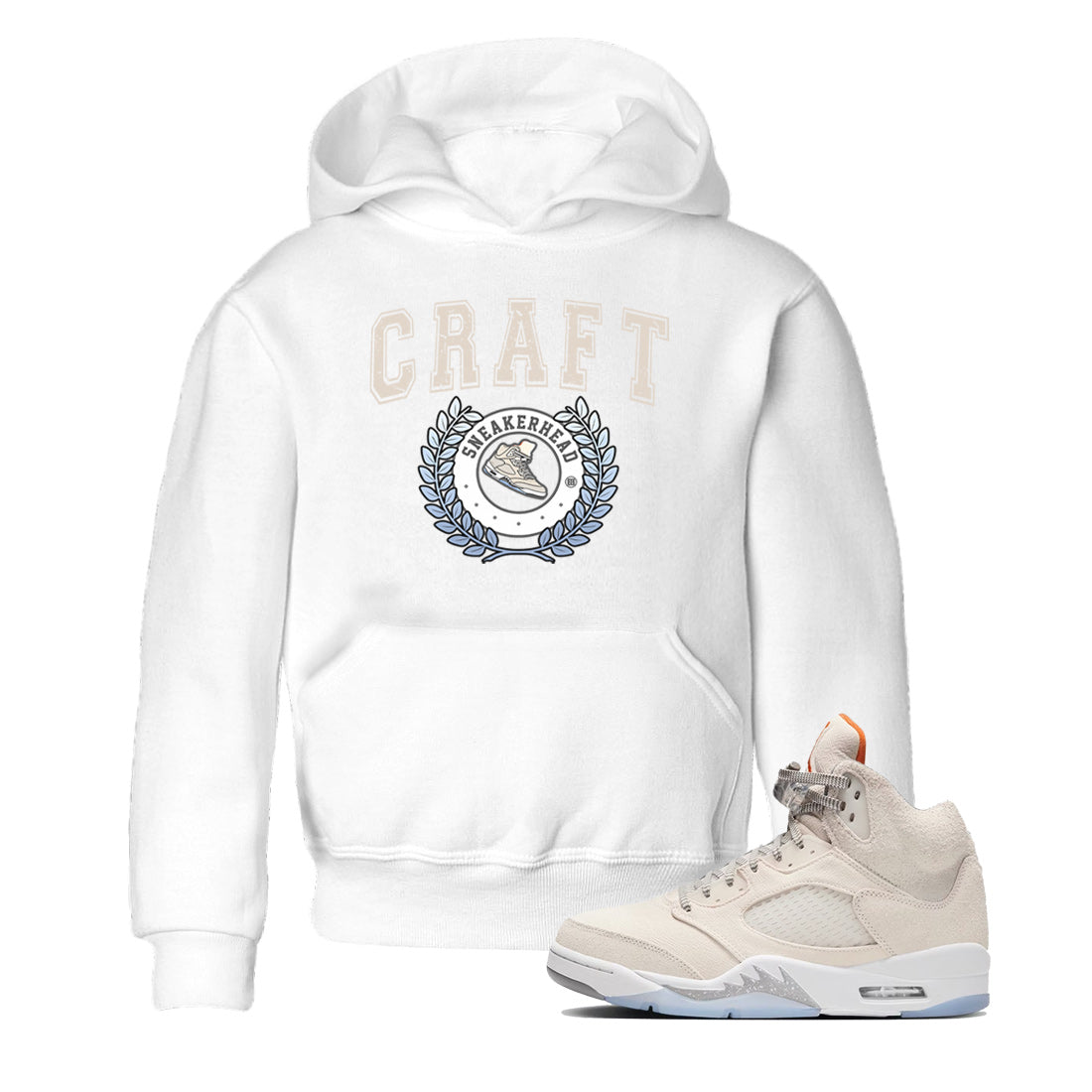 snkmatch Letter Kids Tops - Air Jordan 5 Craft
