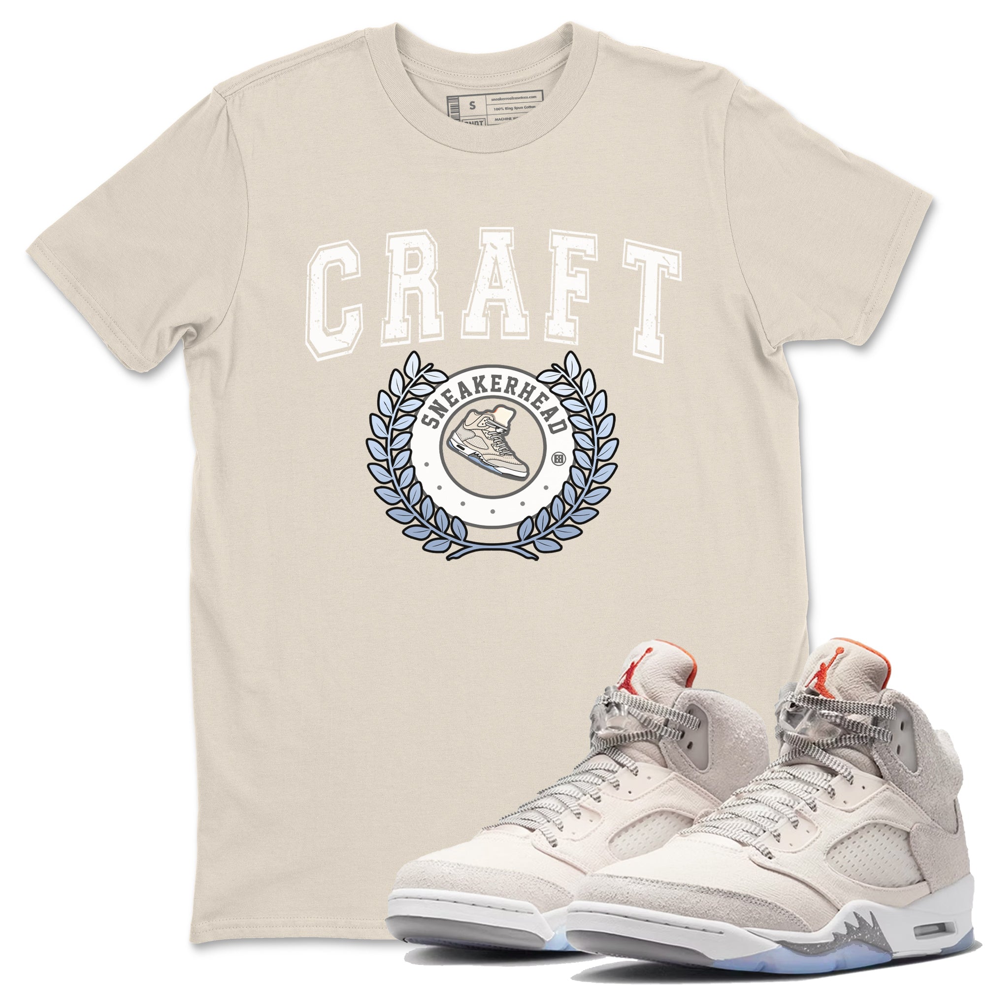 snkmatch Letter Unisex Tops - Air Jordan 5 Craft