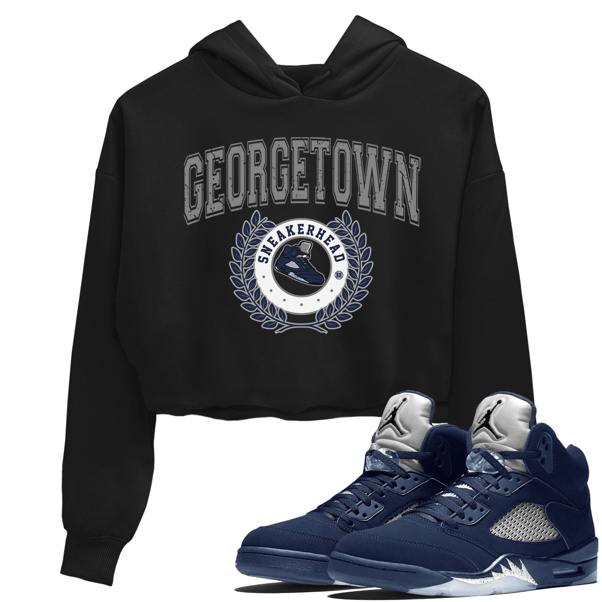 snkmatch Letter snkmatch Women's Top - Air Jordan 5 Georgetown