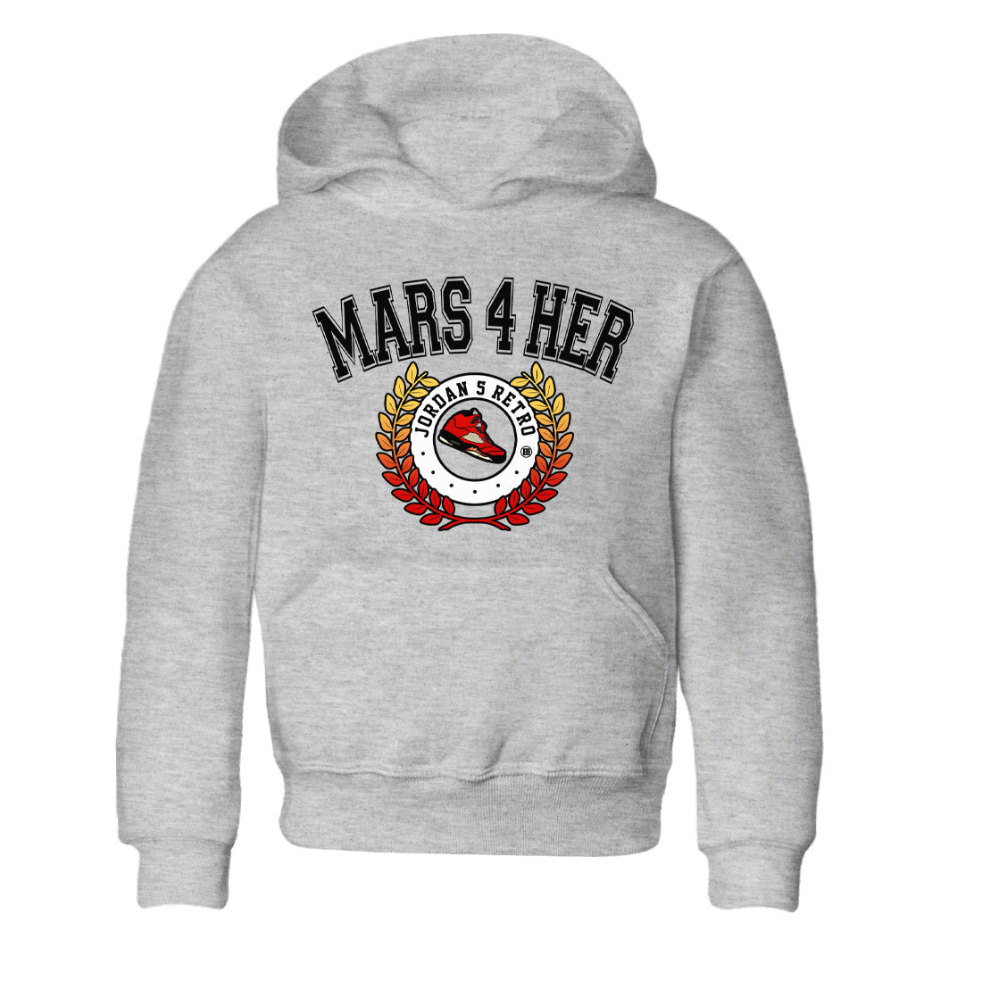snkmatch Letter Kids Tops - Air Jordan 5 Mars For Her