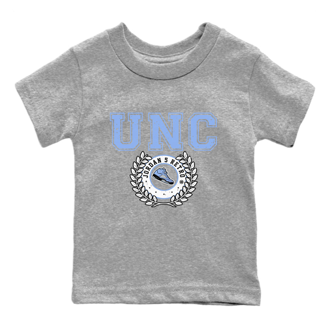 snkmatch Letter Kids Tops - Air Jordan 5 UNC
