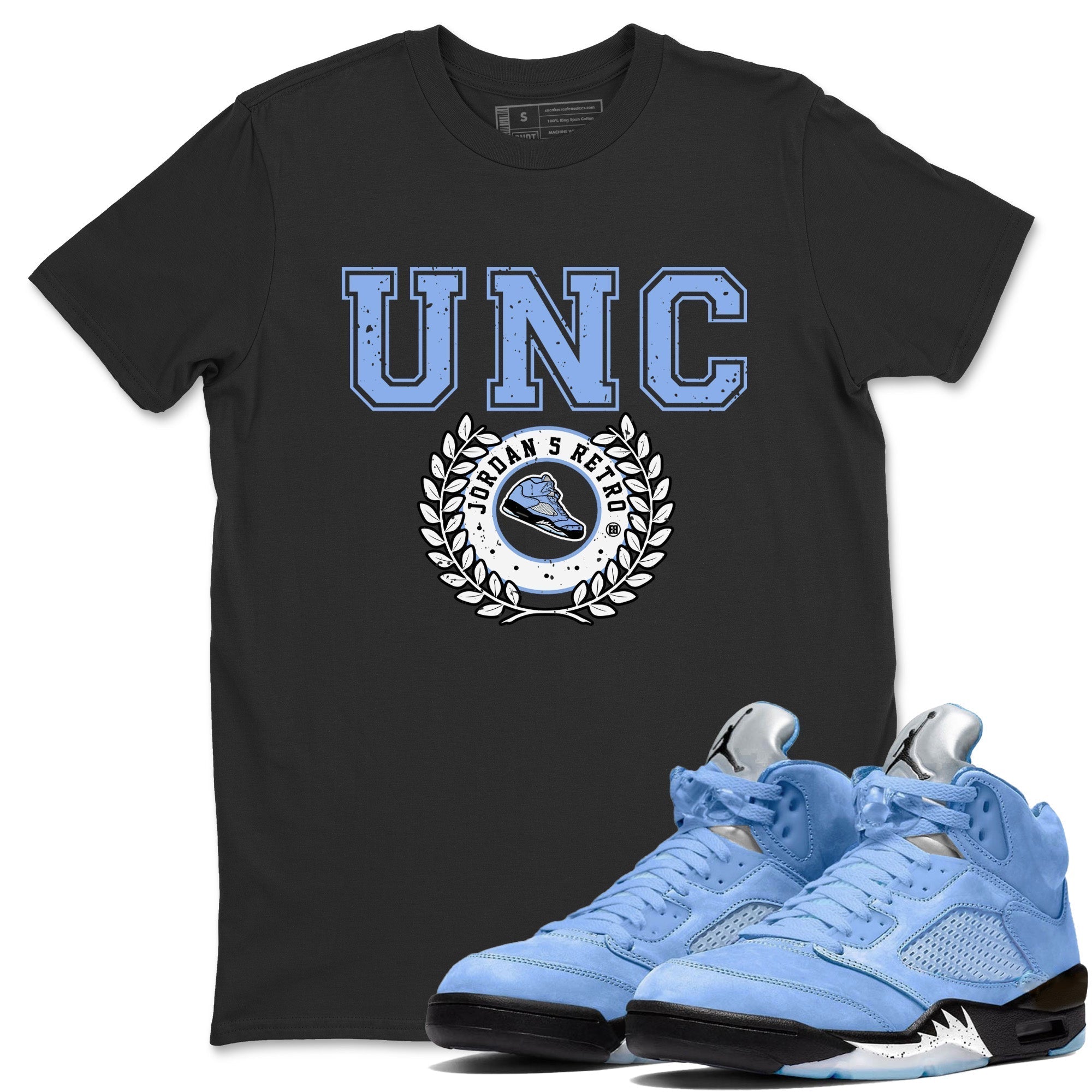 snkmatch Letter Unisex Tops - Air Jordan 5 UNC