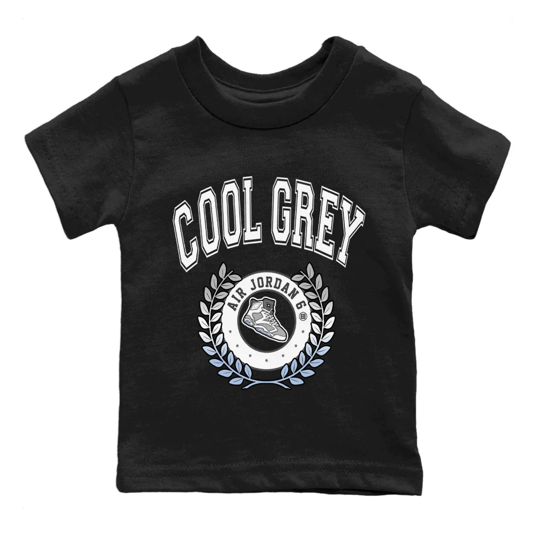 snkmatch Letter Kids Tops - Air Jordan 6 Cool Grey