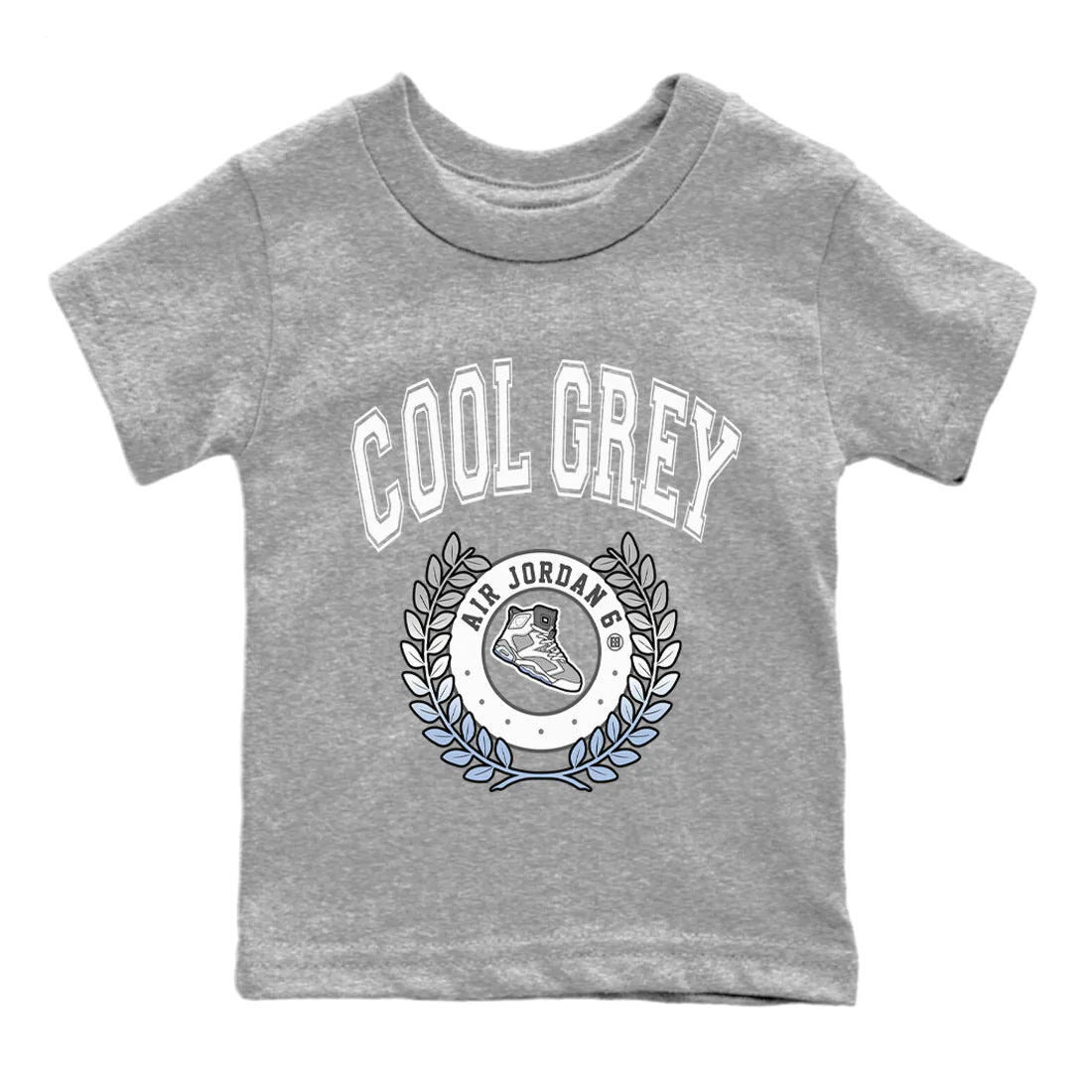 snkmatch Letter Kids Tops - Air Jordan 6 Cool Grey