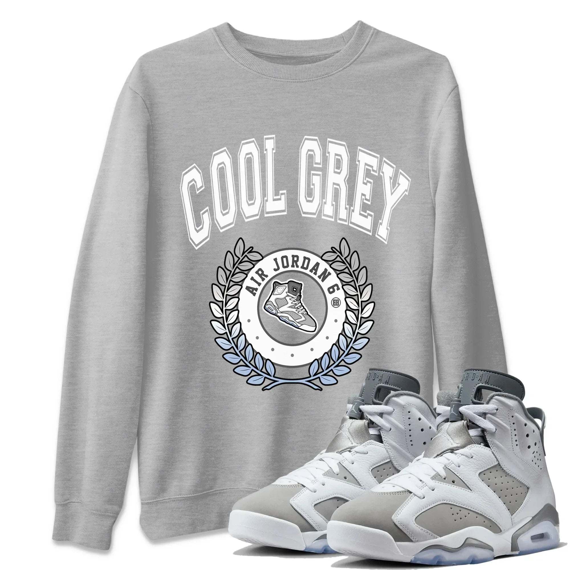 snkmatch Letter Unisex Tops - Air Jordan 6 Cool Grey