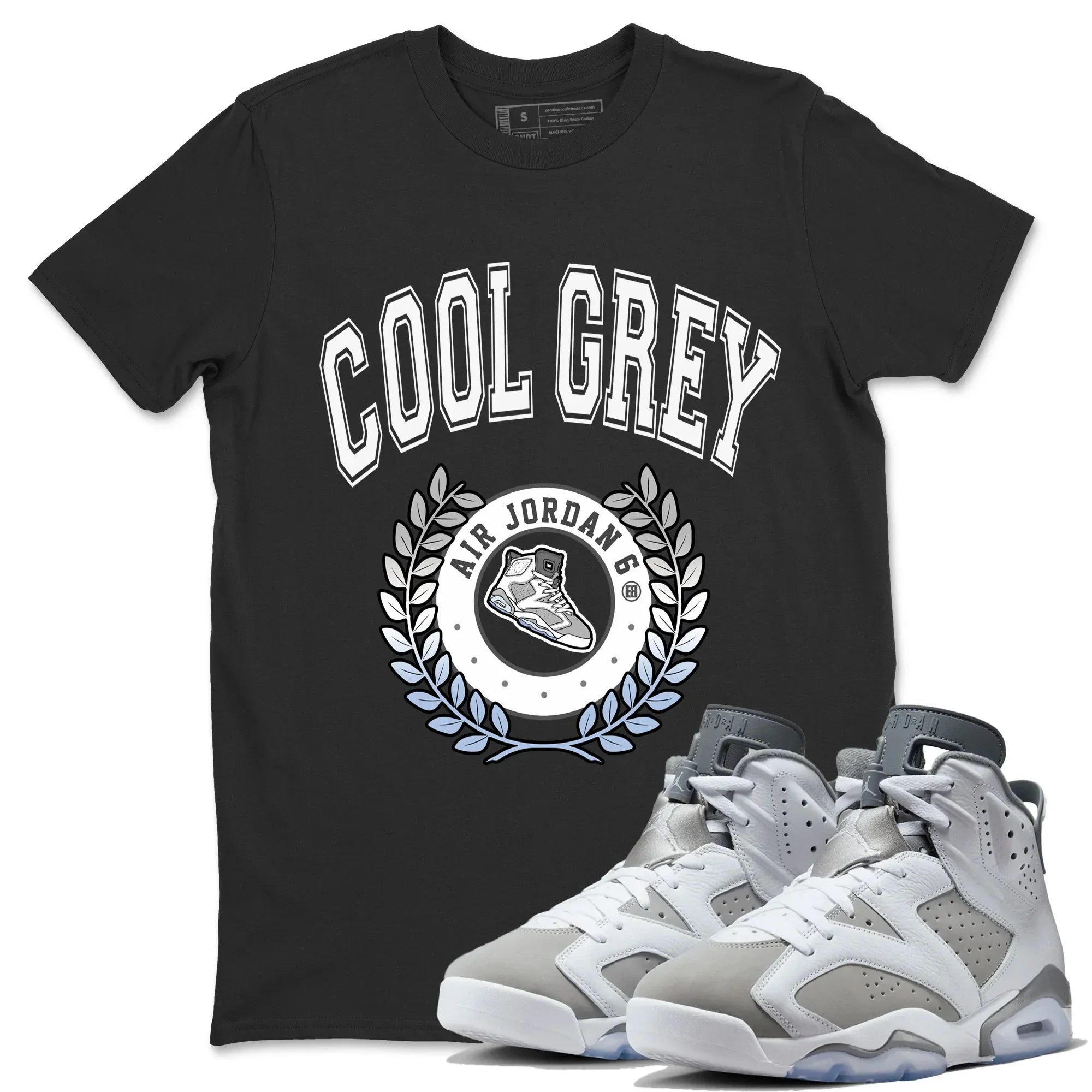 snkmatch Letter Unisex Tops - Air Jordan 6 Cool Grey