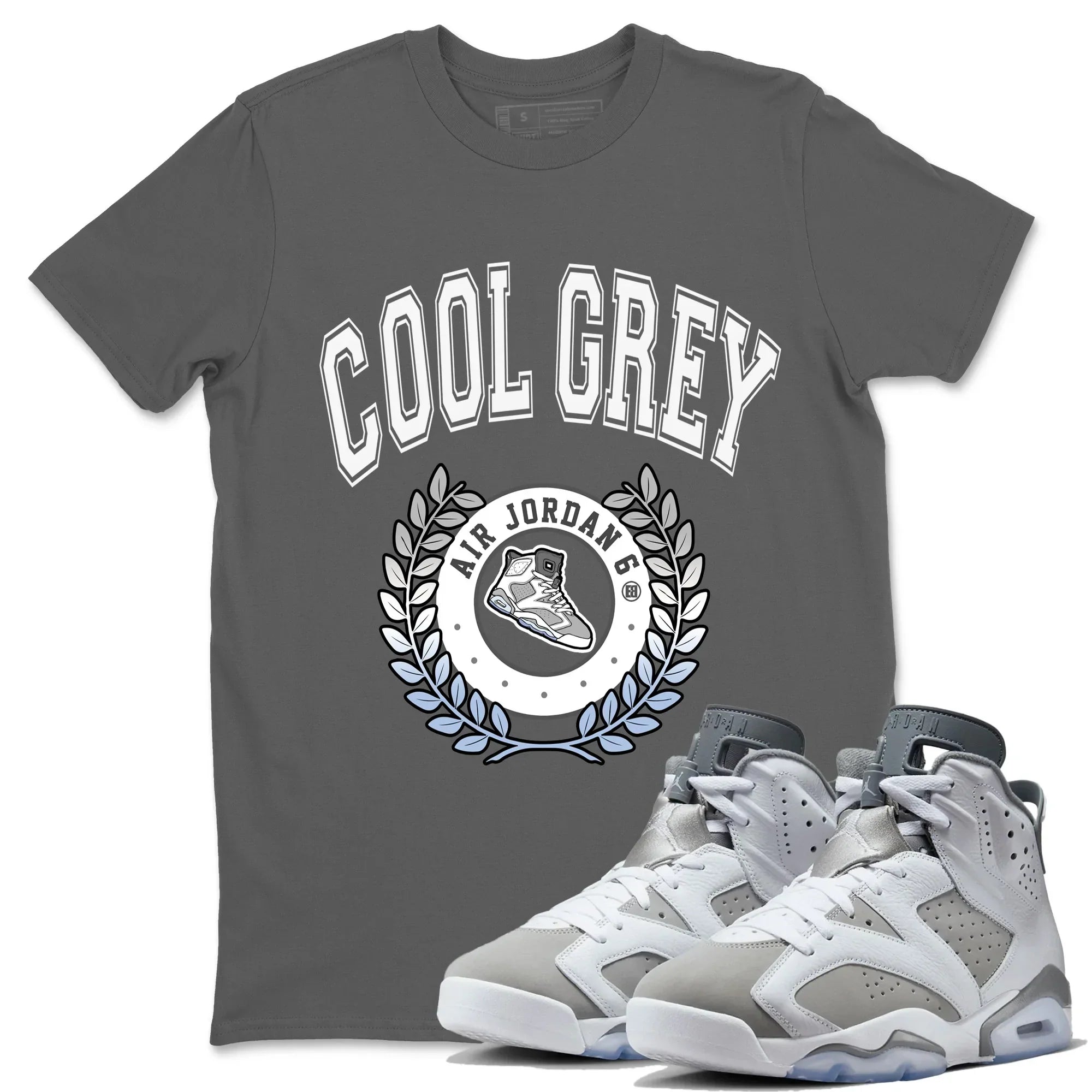 snkmatch Letter Unisex Tops - Air Jordan 6 Cool Grey