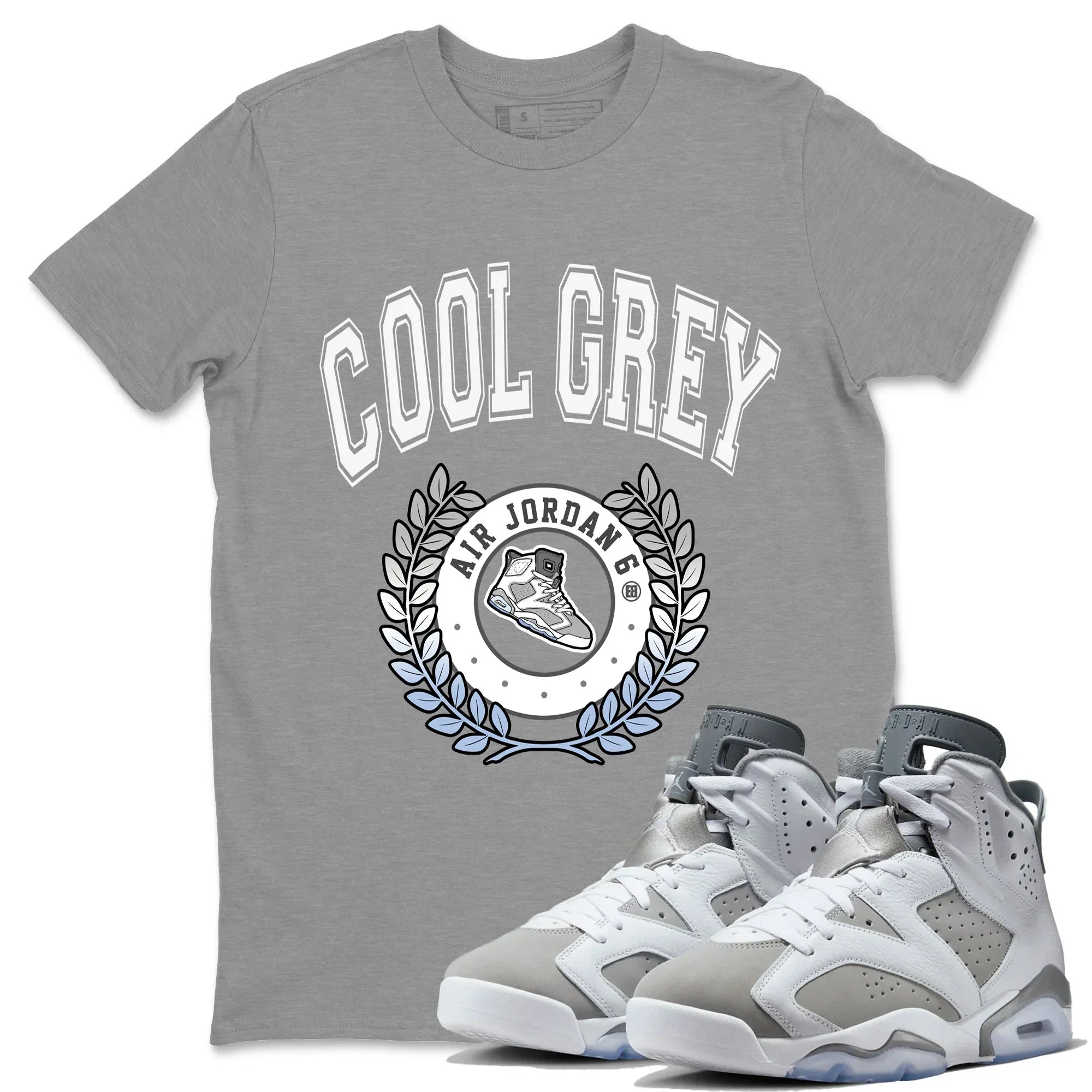 snkmatch Letter Unisex Tops - Air Jordan 6 Cool Grey