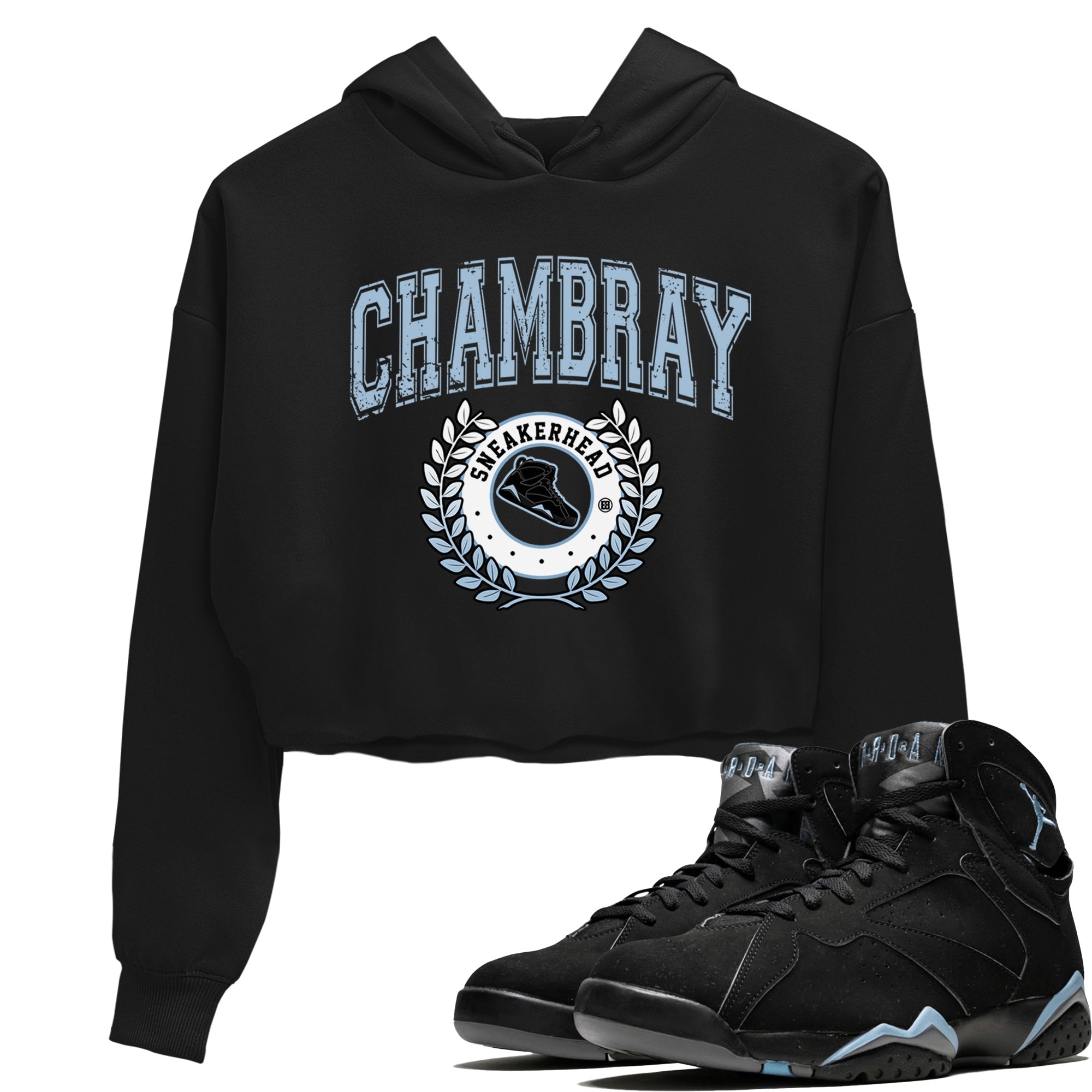 snkmatch Letter Women's Tops - Air Jordan 7 Chambray