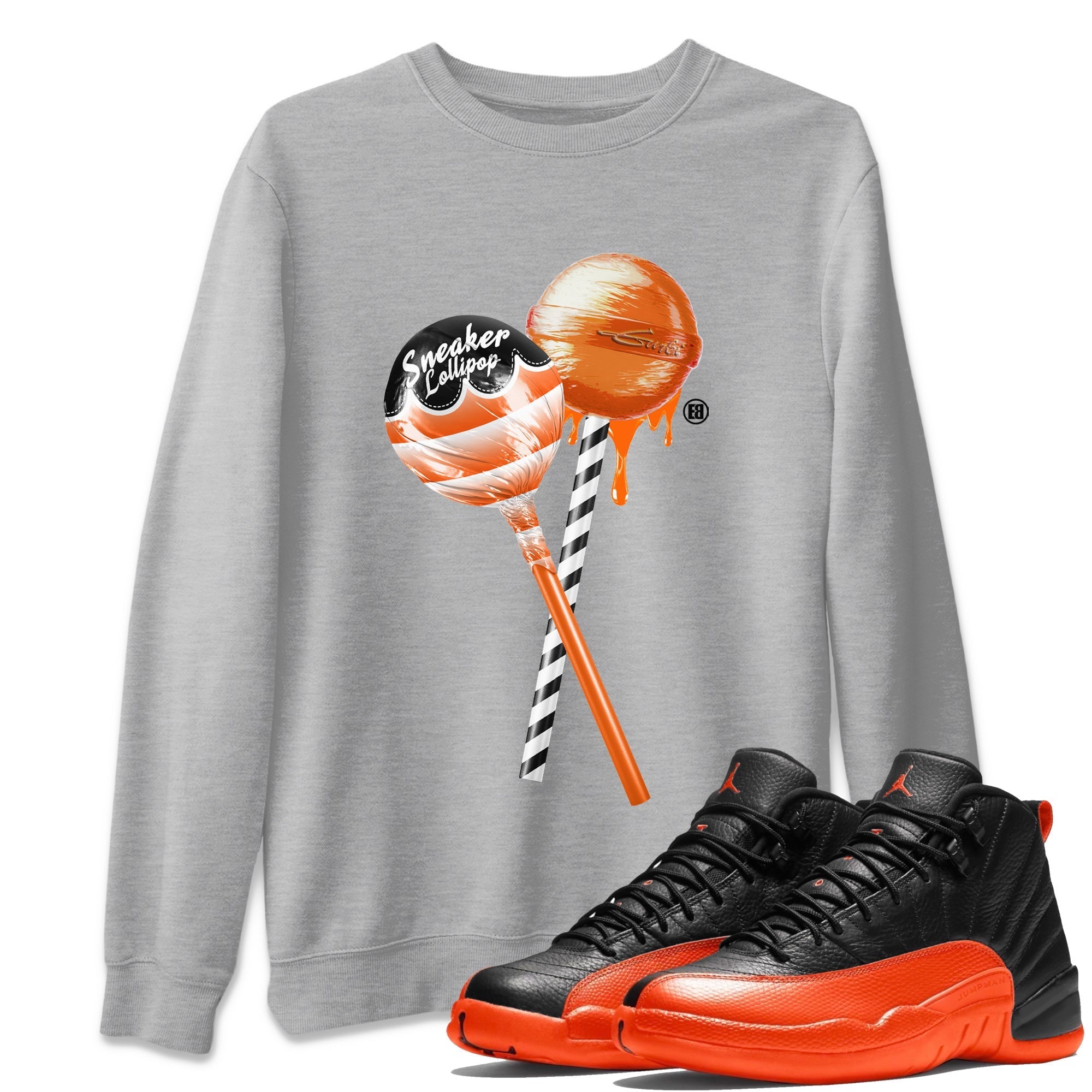 snkmatch Lollipops Unisex Tops - Air Jordan 12 Brilliant Orange
