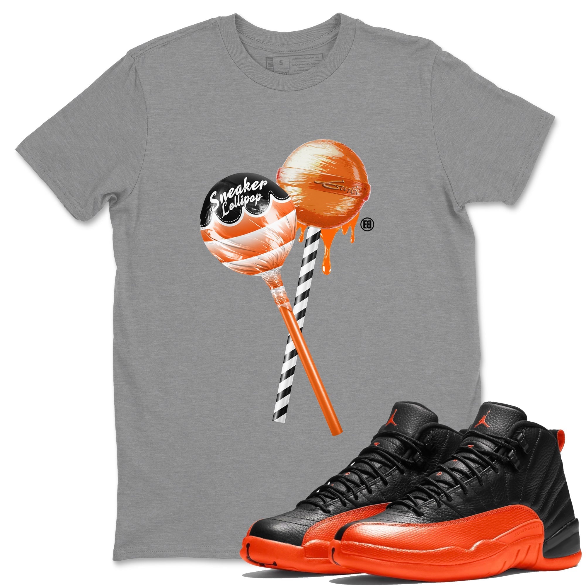 snkmatch Lollipops Unisex Tops - Air Jordan 12 Brilliant Orange