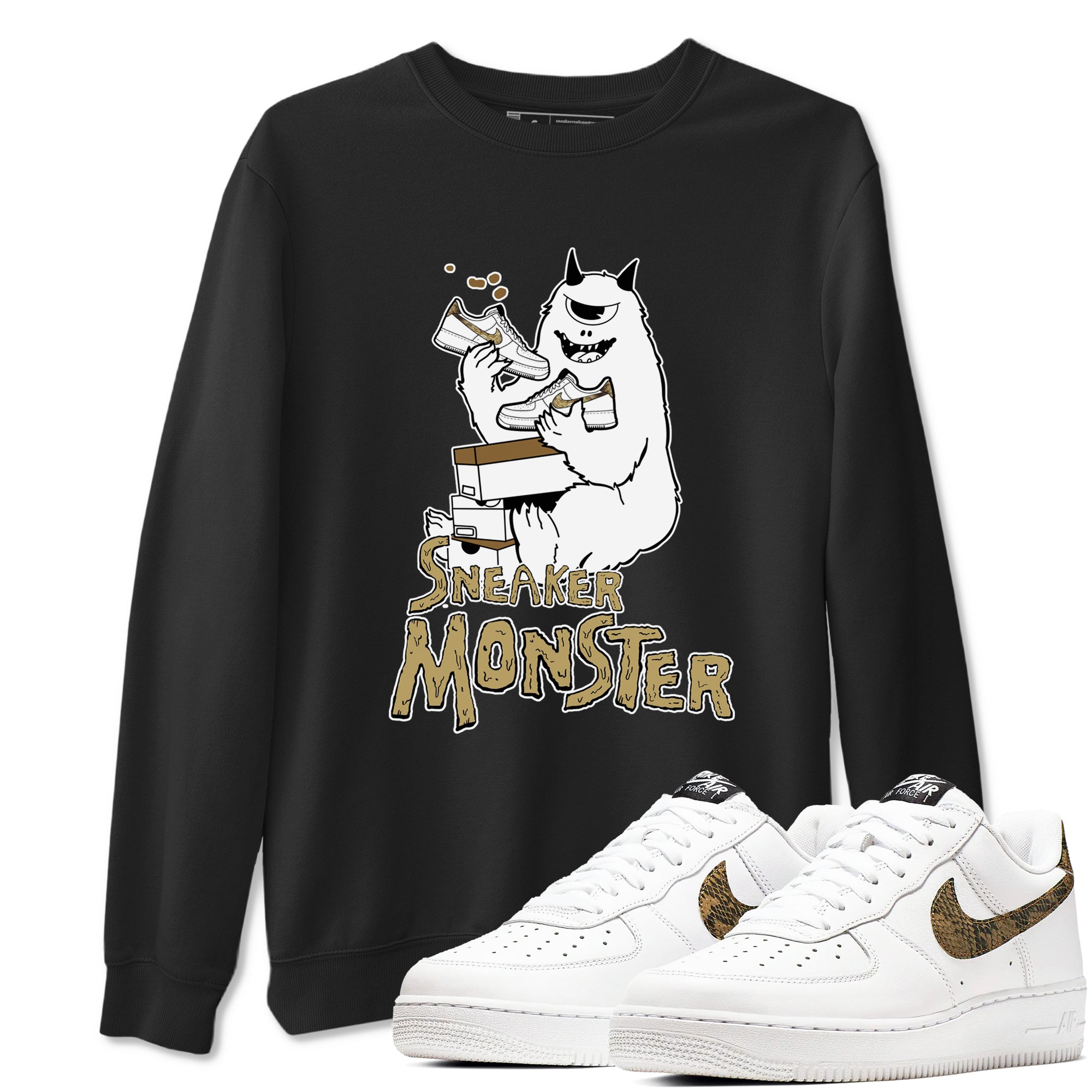 snkmatch Monster snkmatch Tees - Air Force 1 Ivory Snake
