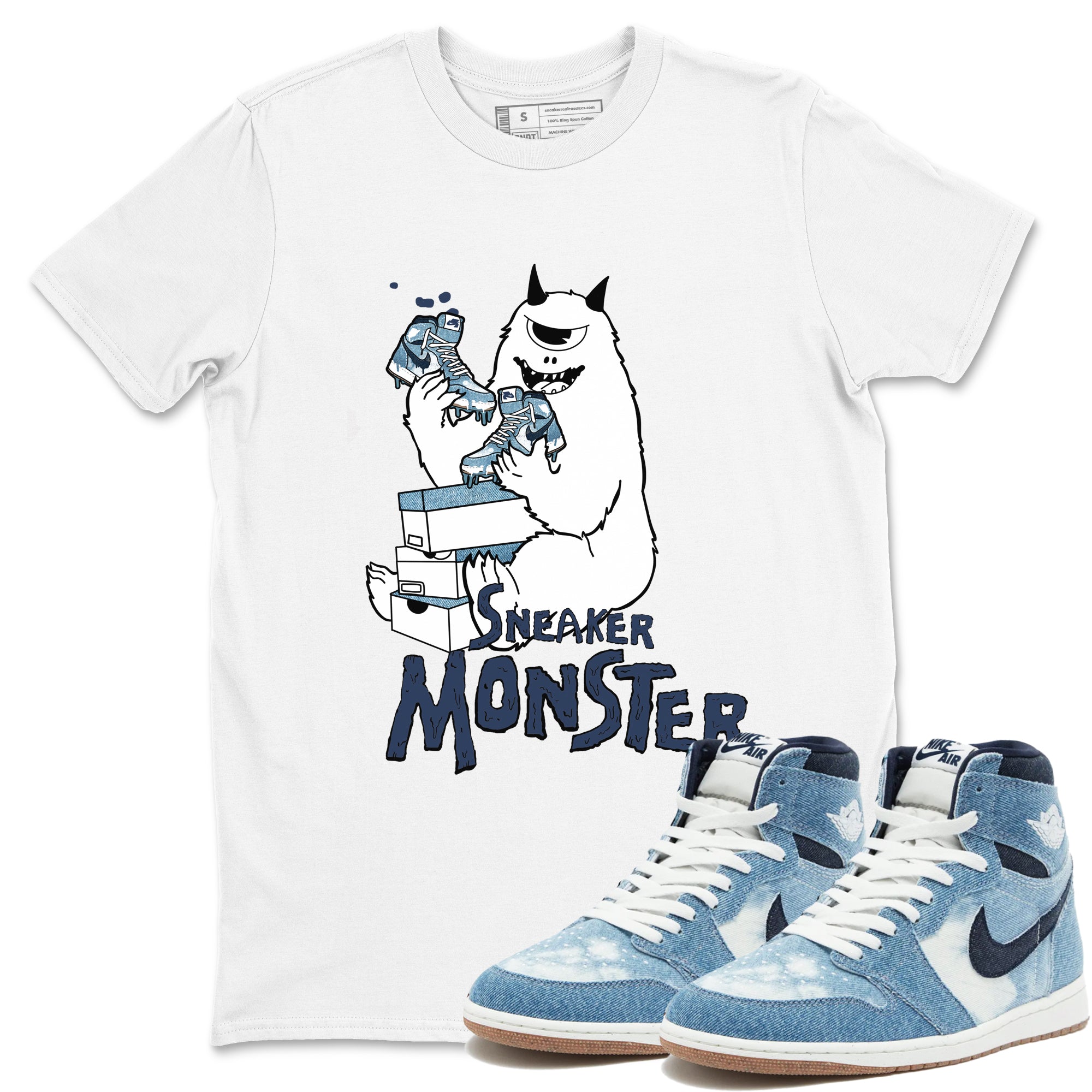 snkmatch Monster snkmatch Tees - Air Jordan 1 Denim 2024