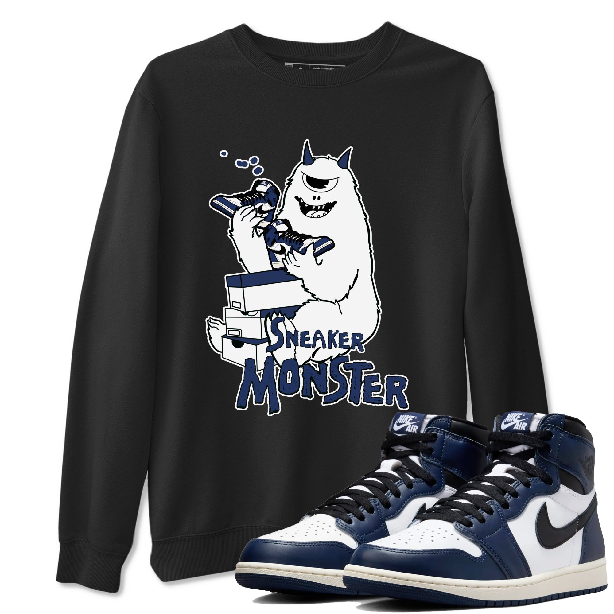 snkmatch Monster snkmatch Tees - Air Jordan 1 Midnight Navy