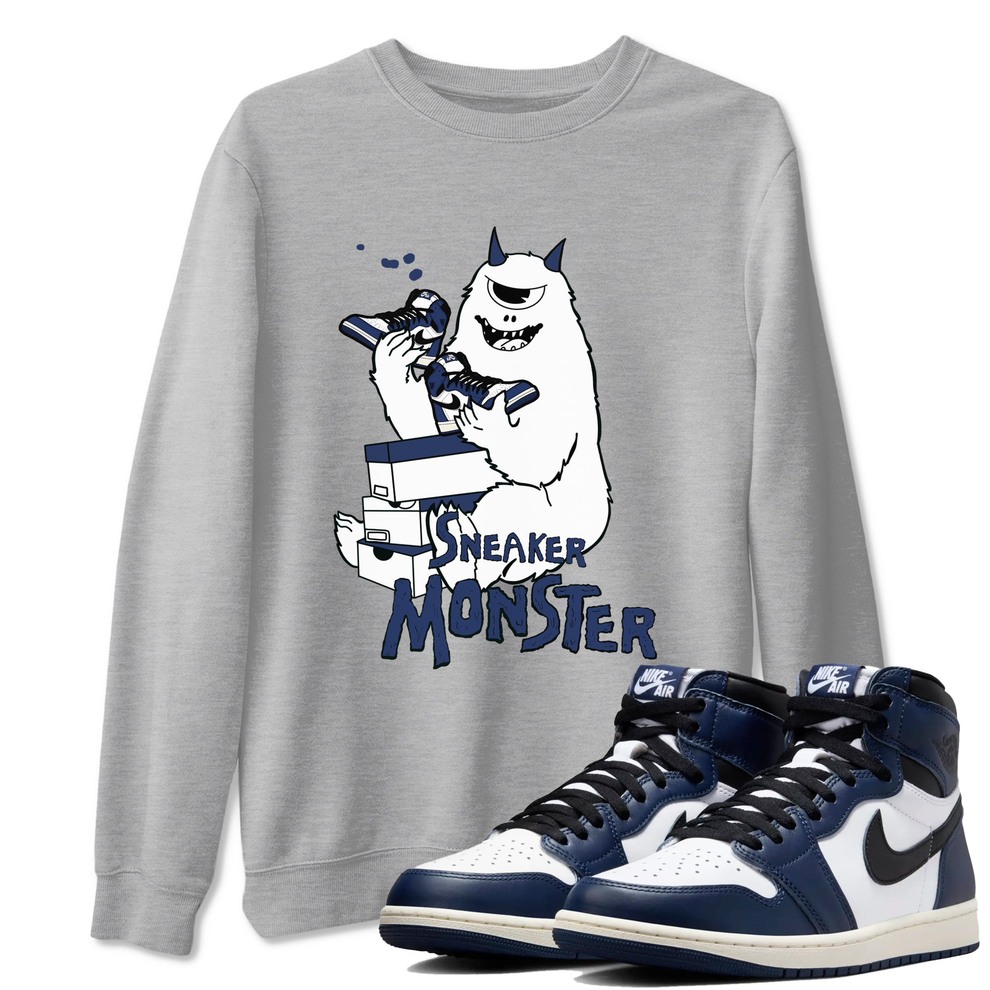 snkmatch Monster snkmatch Tees - Air Jordan 1 Midnight Navy