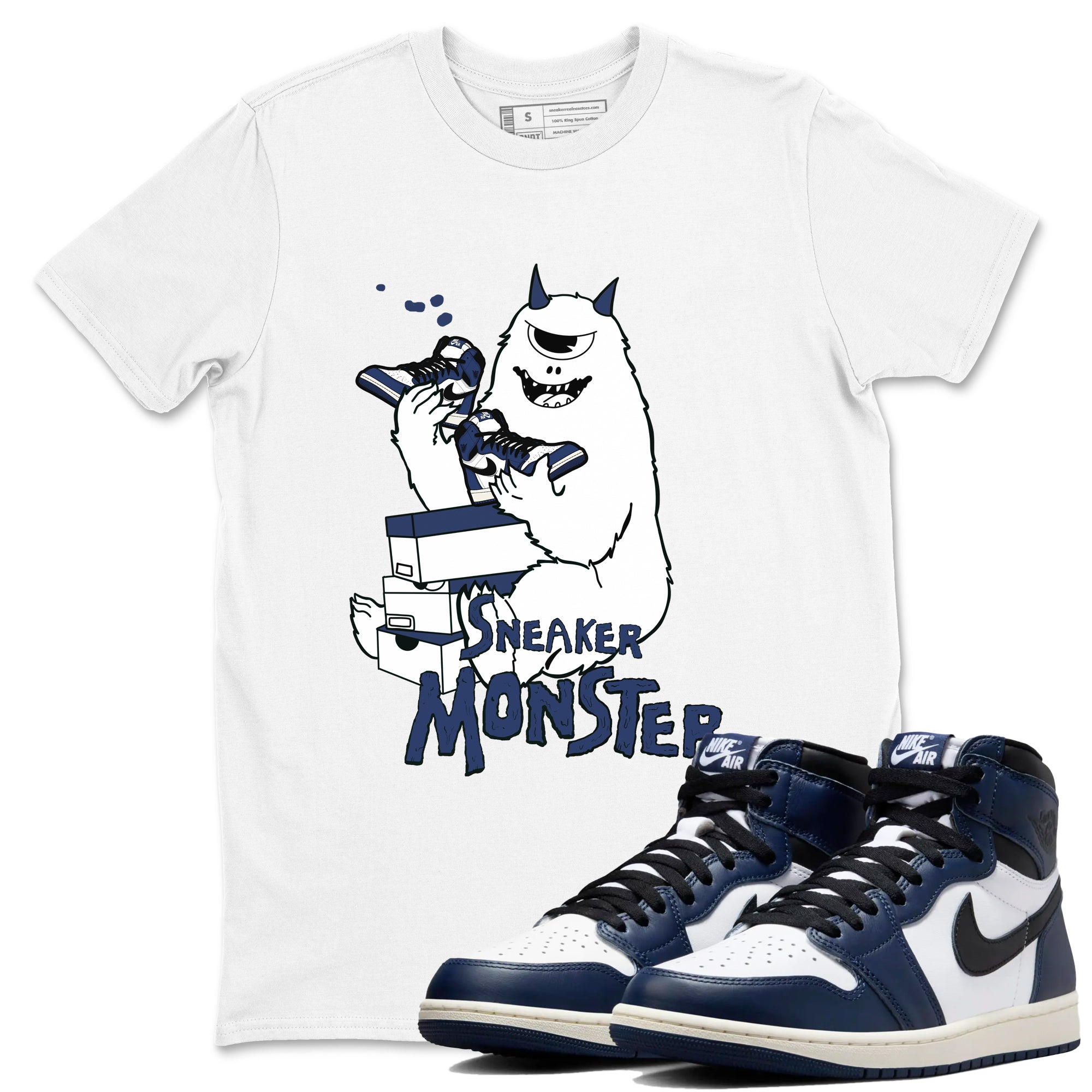 snkmatch Monster snkmatch Tees - Air Jordan 1 Midnight Navy