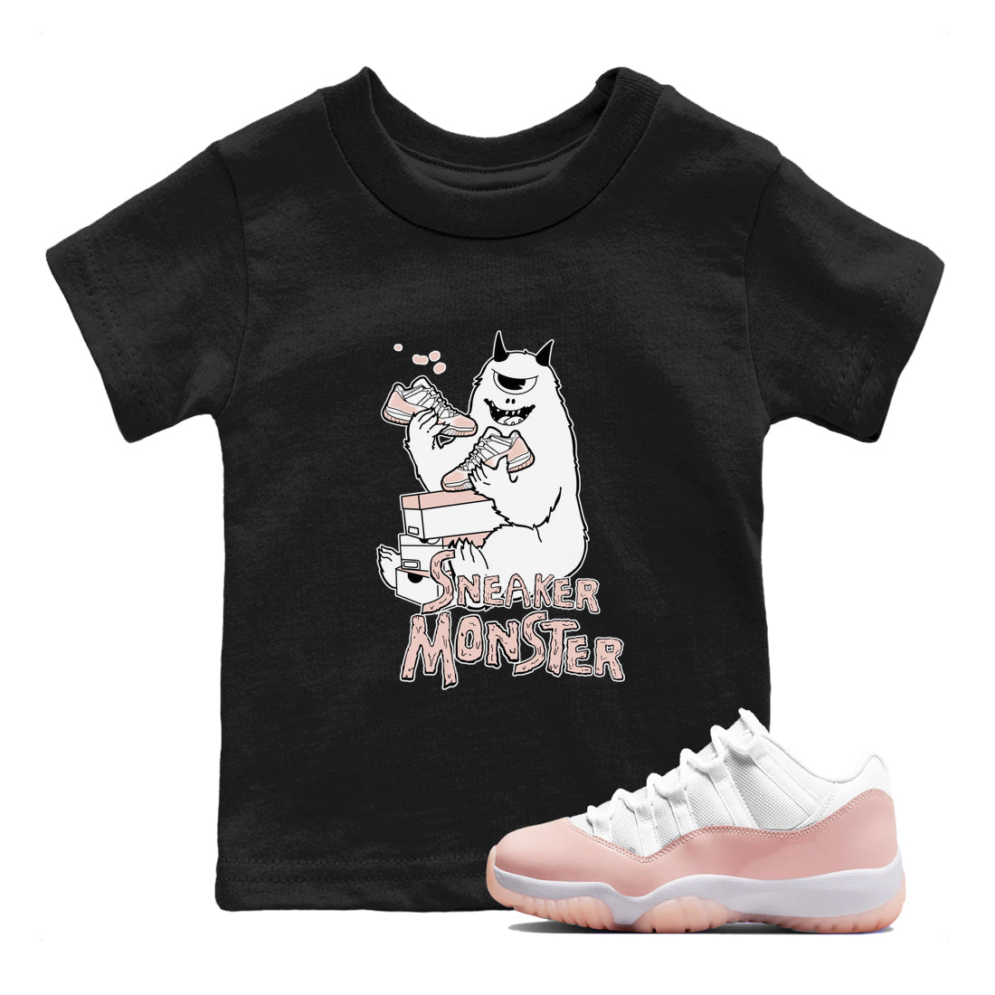 snkmatch Monster snkmatch Tees Kids - Air Jordan 11 Legend Pink
