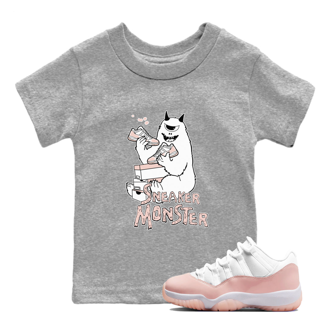 snkmatch Monster snkmatch Tees Kids - Air Jordan 11 Legend Pink