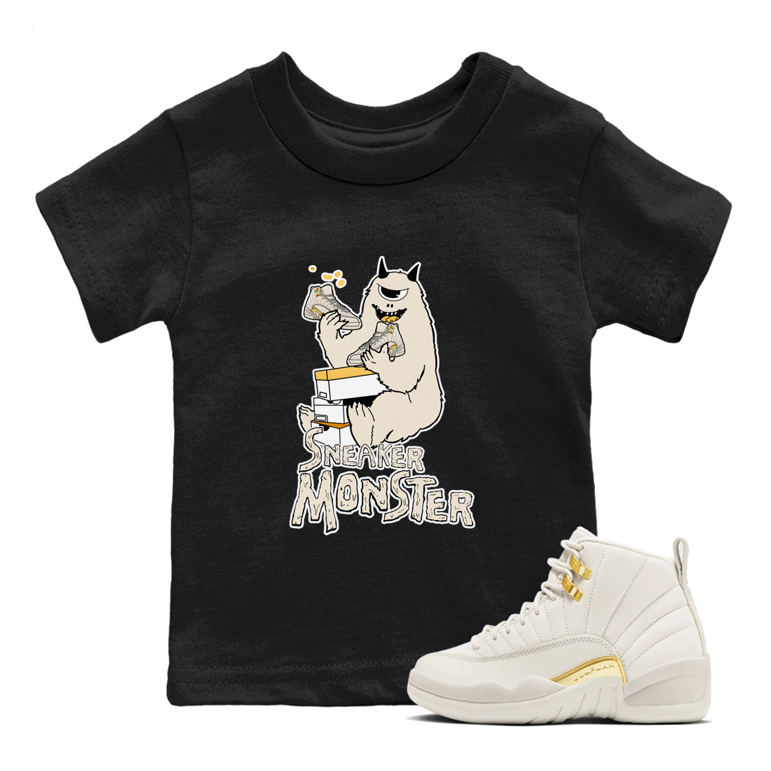 snkmatch Monster snkmatch Tees Kids - Air Jordan 12 Phantom