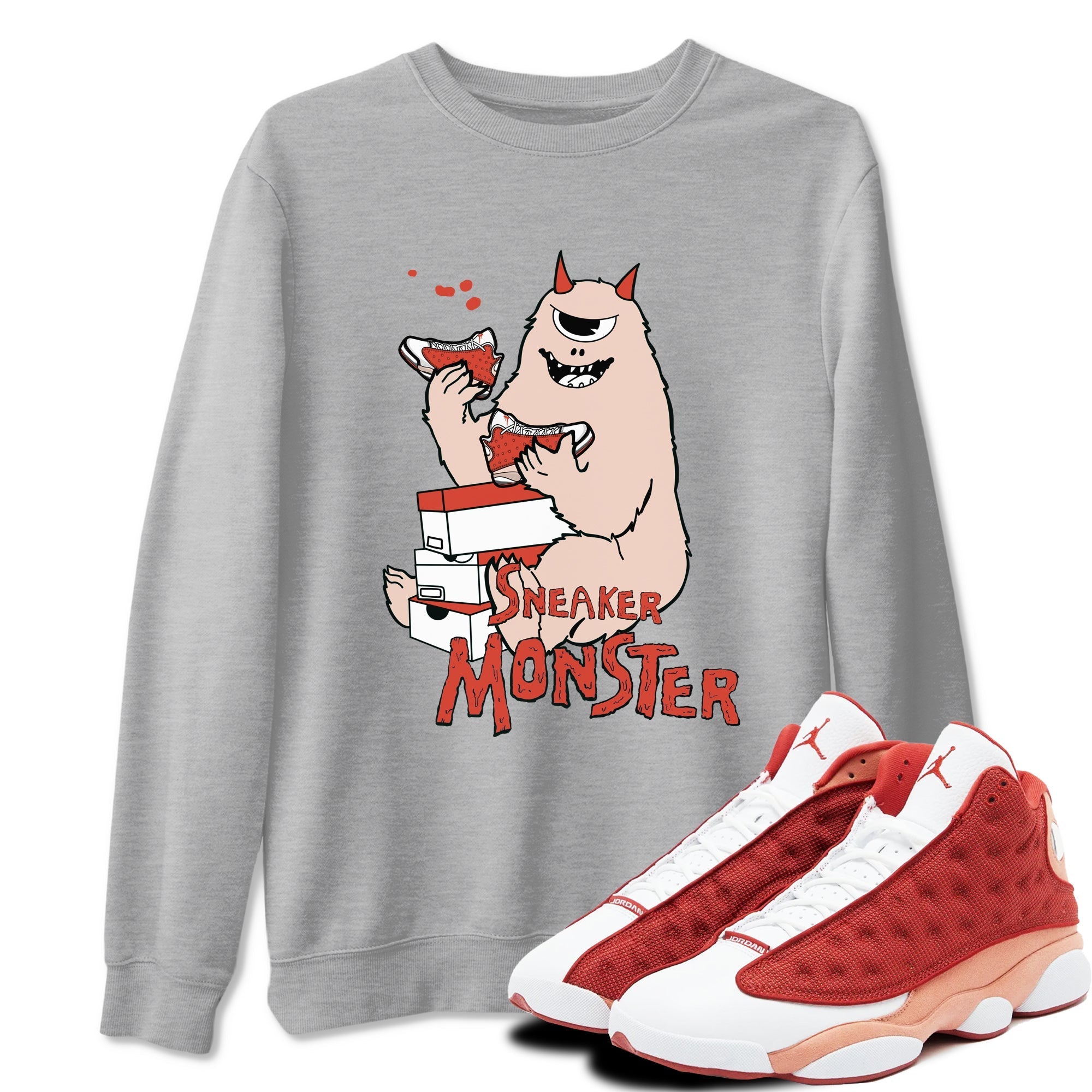 snkmatch Monster snkmatch Tees - Air Jordan 13 Dune Red