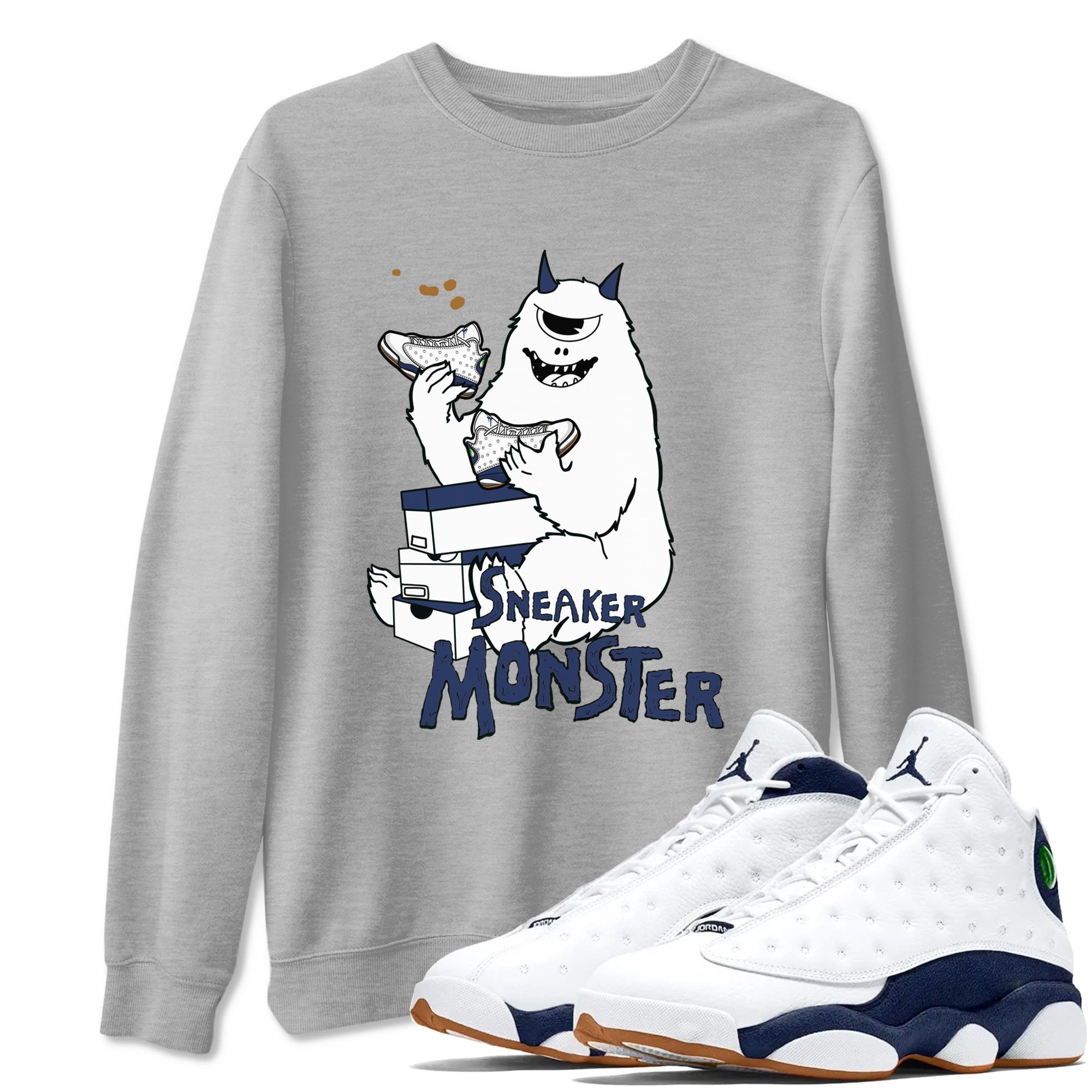 snkmatch Monster snkmatch Tees - Air Jordan 13 Midnight Navy