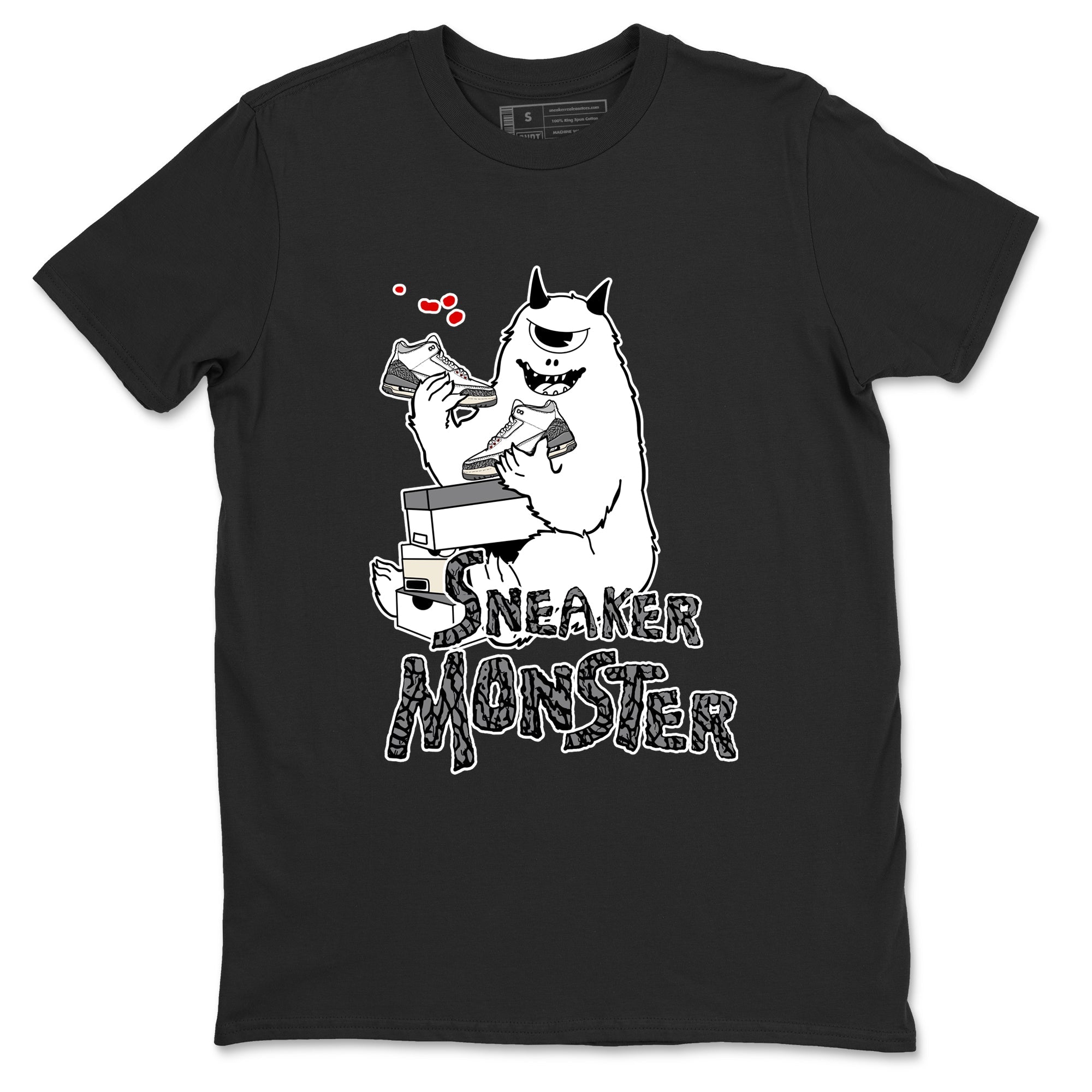 snkmatch Monster snkmatch Tees - Air Jordan 3 Cement Grey