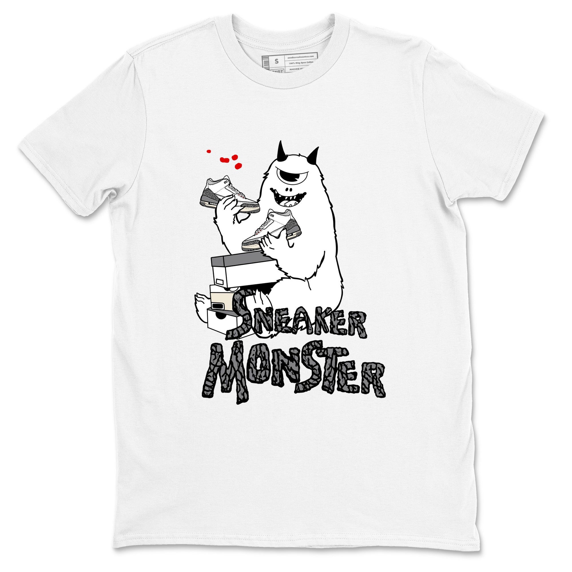 snkmatch Monster snkmatch Tees - Air Jordan 3 Cement Grey