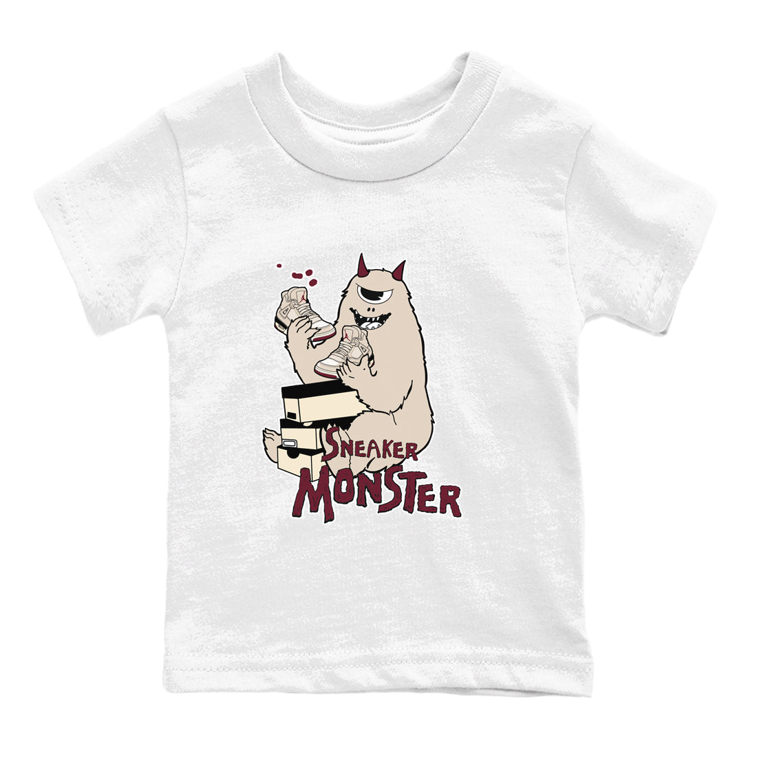 snkmatch Monster snkmatch Tees Kids - Air Jordan 4 A Ma Maniere x Fossil Stone