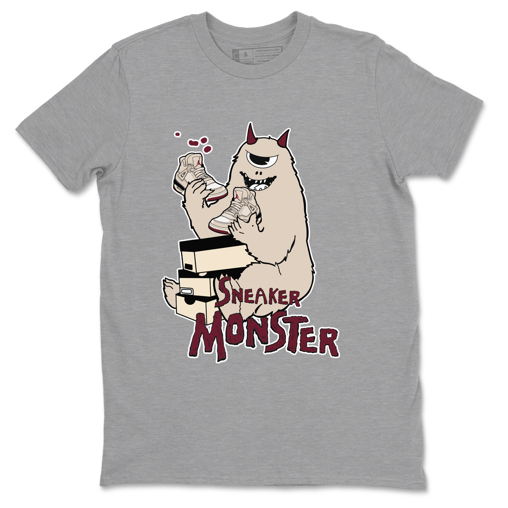 snkmatch Monster snkmatch Tees - Air Jordan 4 A Ma Maniere x Fossil Stone