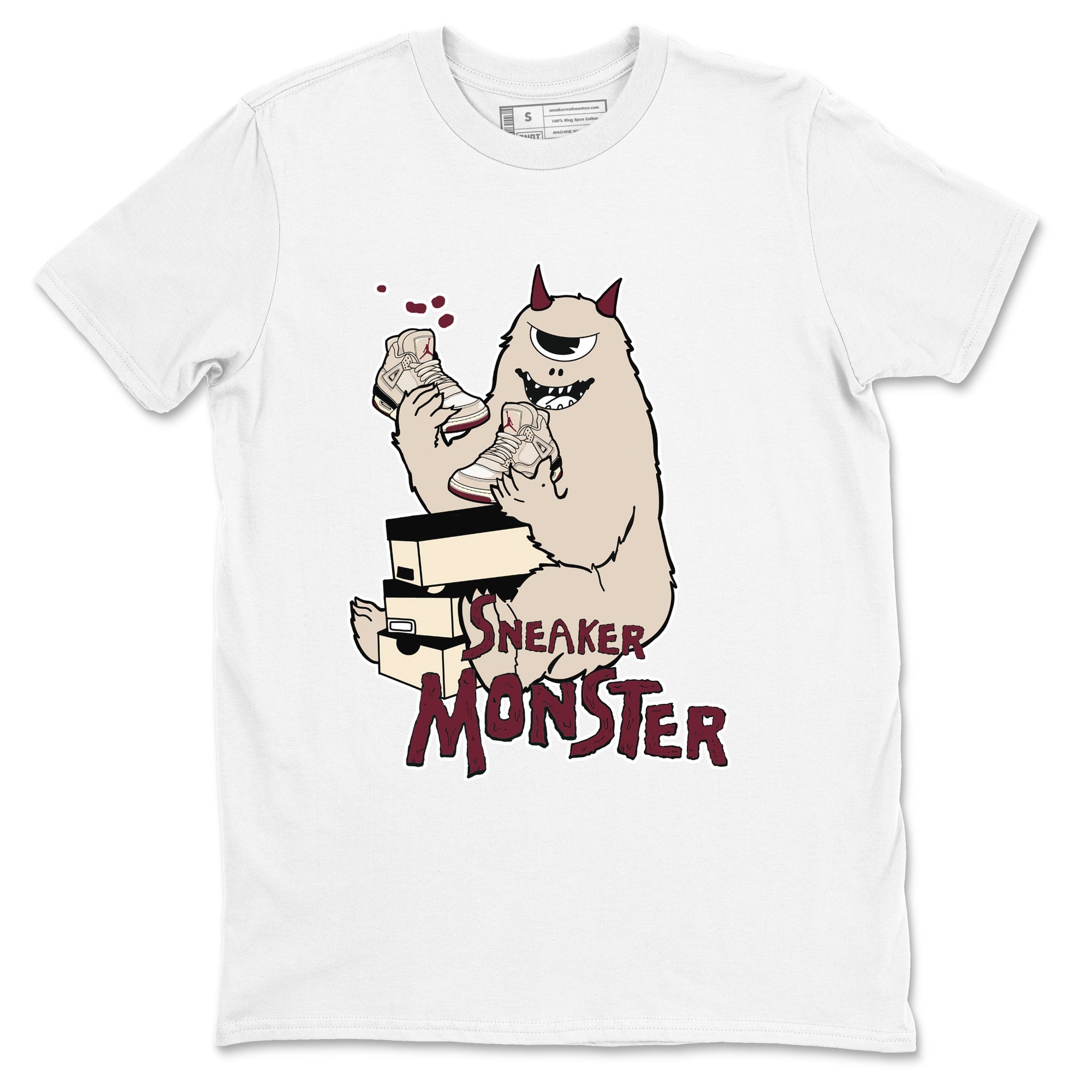 snkmatch Monster snkmatch Tees - Air Jordan 4 A Ma Maniere x Fossil Stone