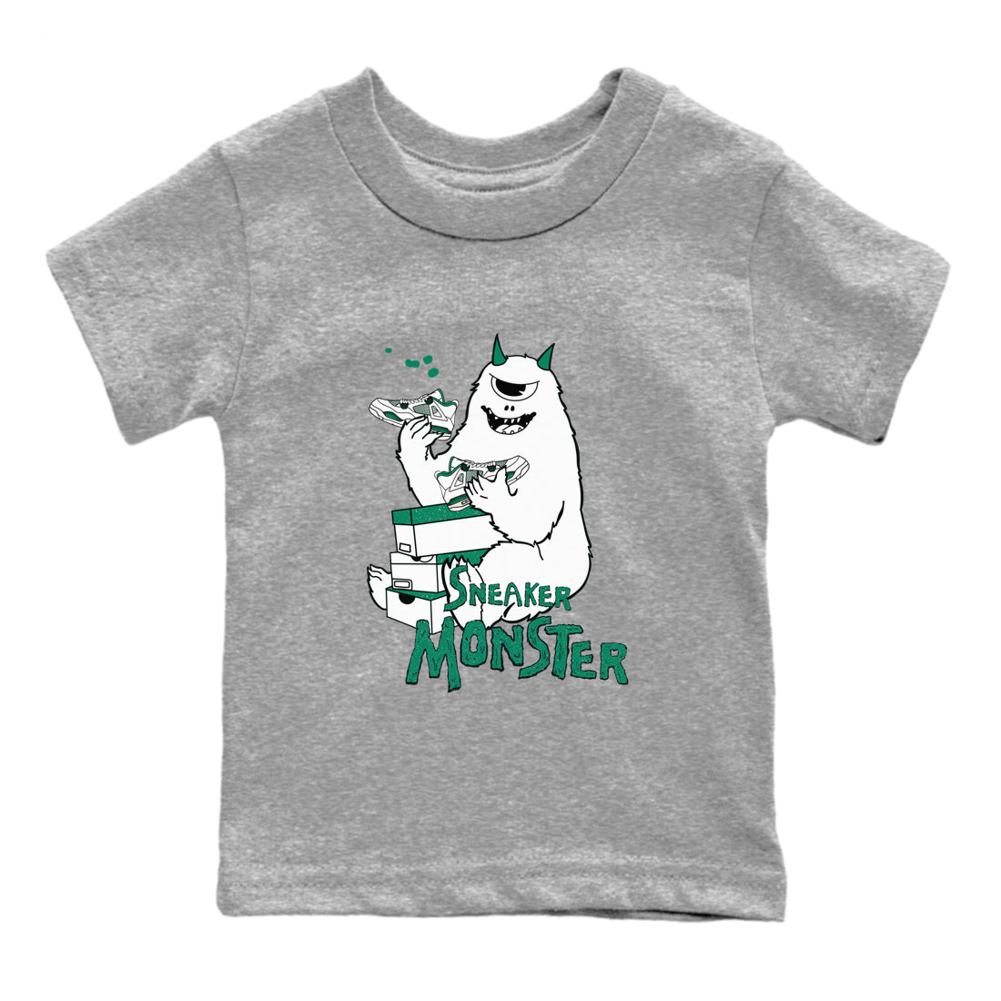 snkmatch Monster snkmatch Tees Kids - Air Jordan 4 Oxidized Green
