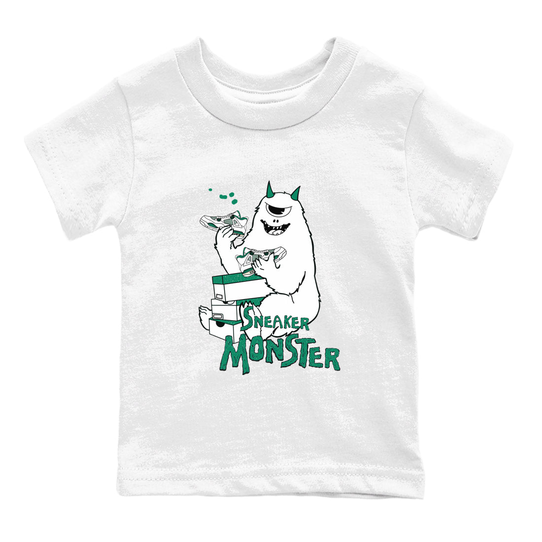 snkmatch Monster snkmatch Tees Kids - Air Jordan 4 Oxidized Green