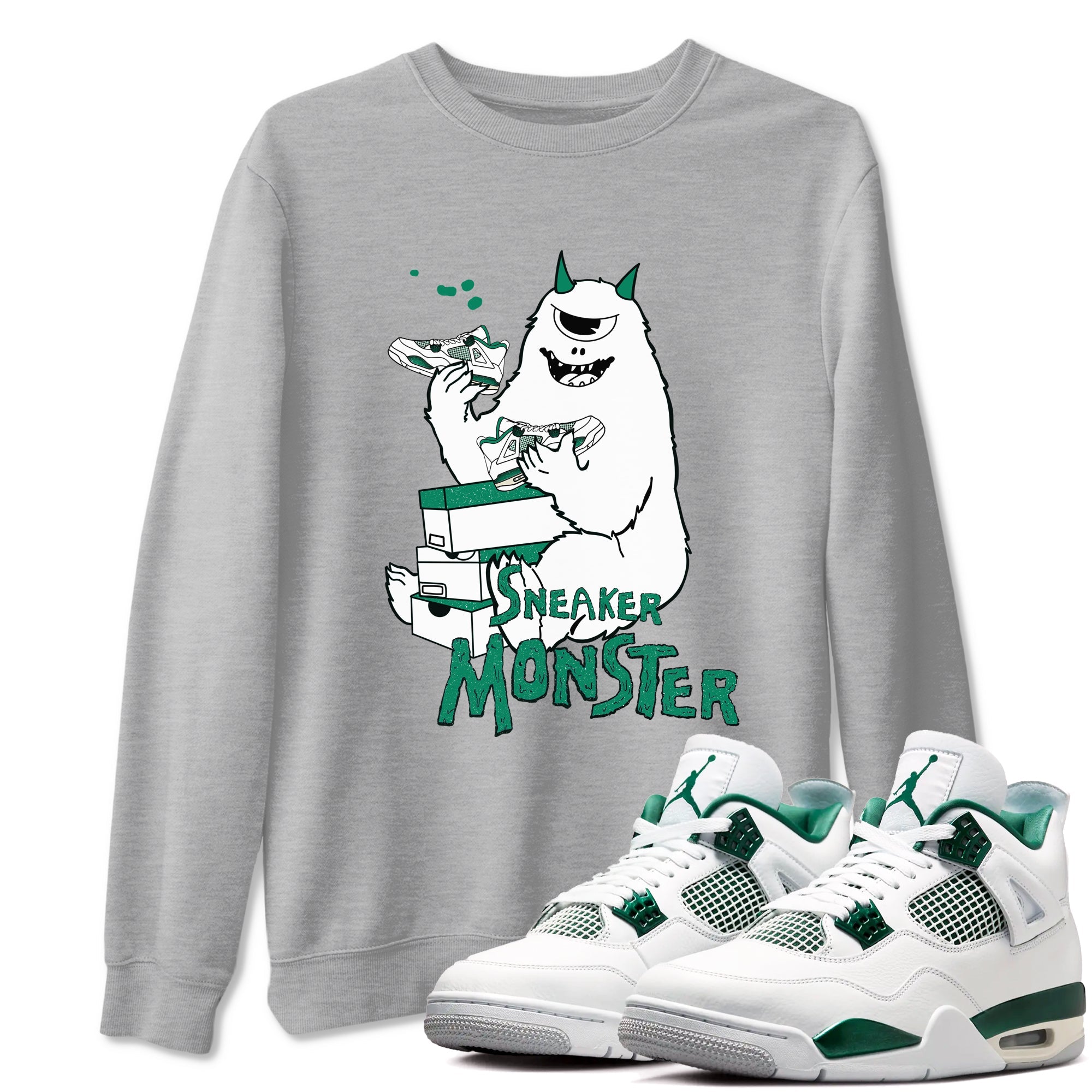 snkmatch Monster snkmatch Tees - Air Jordan 4 Oxidized Green