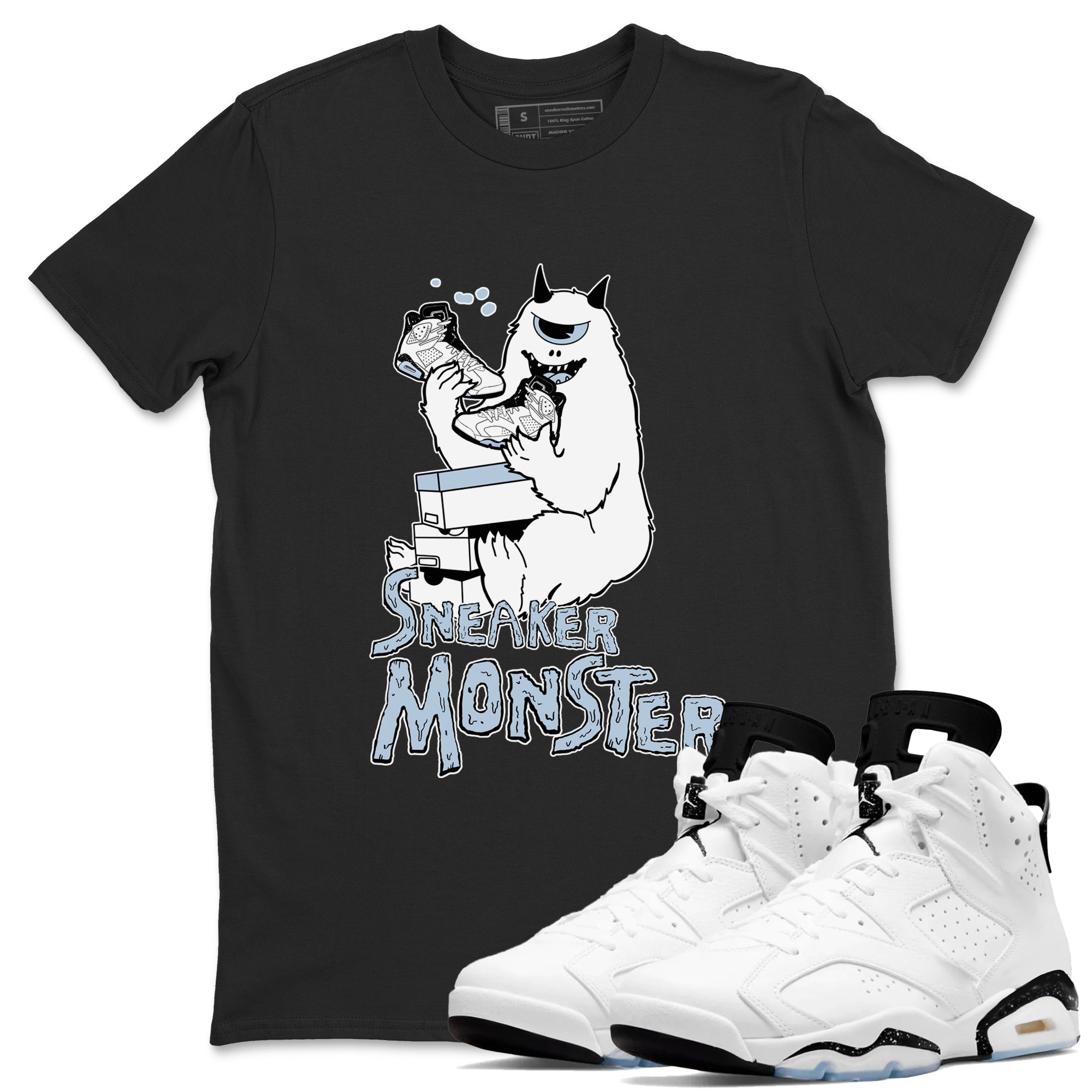 snkmatch Monster snkmatch Tees - Air Jordan 6 White Black