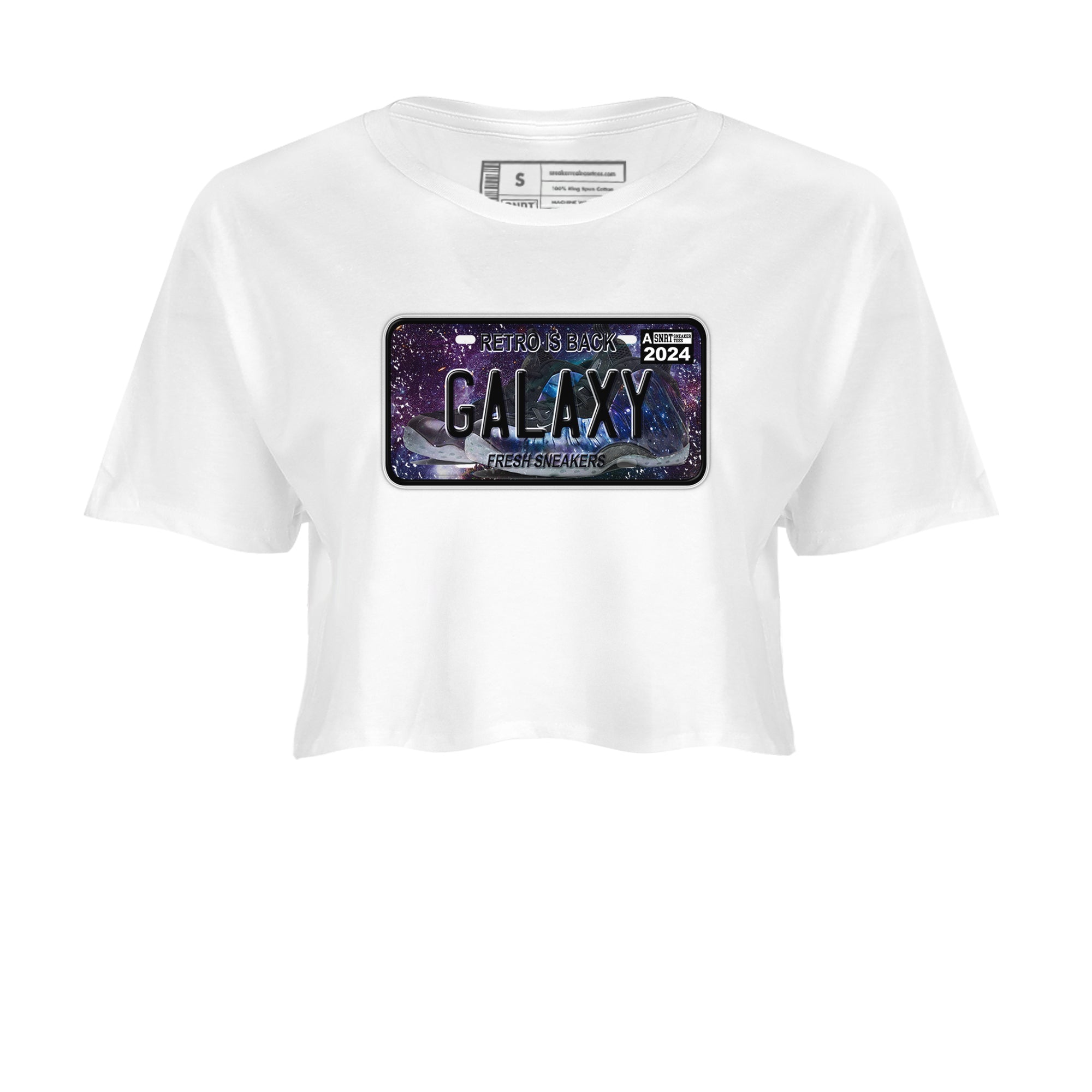 snkmatch Plate snkmatch Women's Top - Air Foamposite One Galaxy