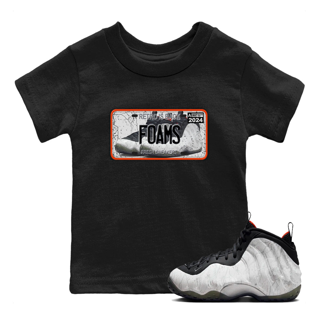 snkmatch Plate snkmatch Tees Kids - Air Foamposite One Jin