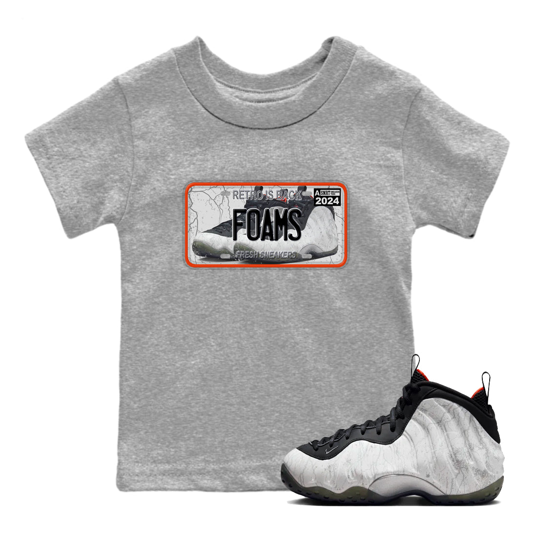 snkmatch Plate snkmatch Tees Kids - Air Foamposite One Jin