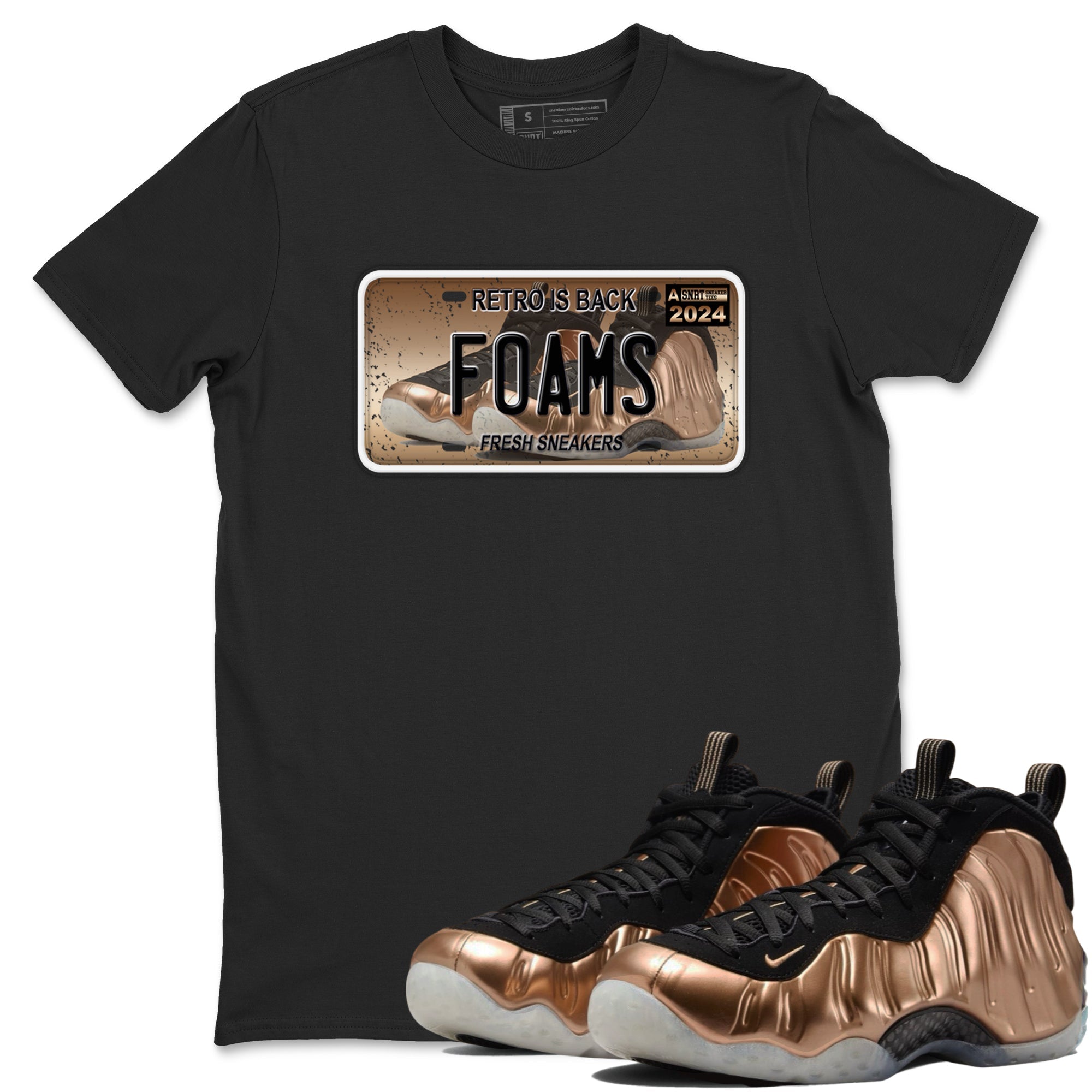 snkmatch Plate snkmatch Tees - Air Foamposite One Metallic Copper