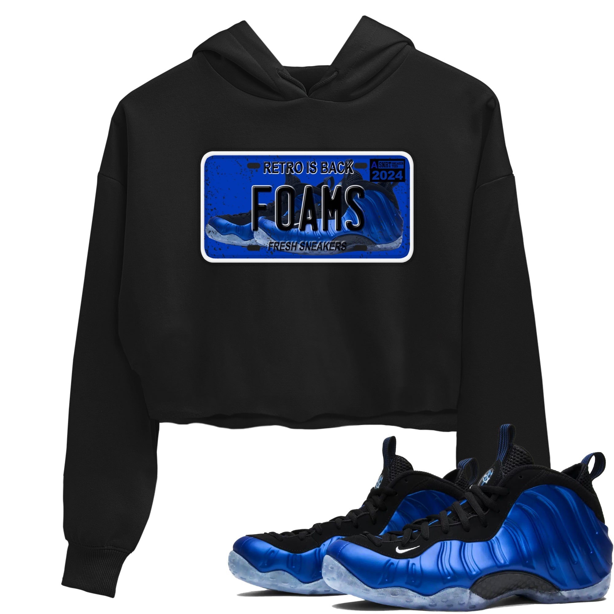 snkmatch Plate snkmatch Women's Top - Air Foamposite One Royal