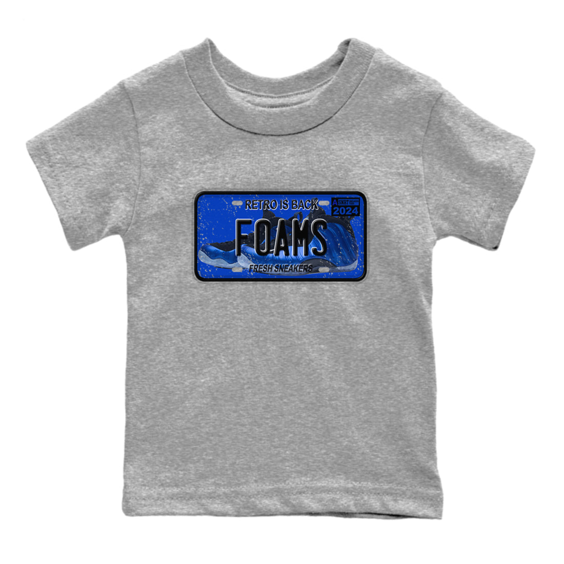 snkmatch Plate snkmatch Tees Kids - Air Foamposite One Royal