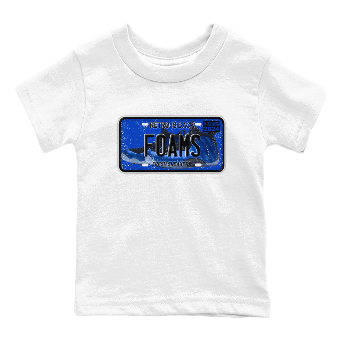 snkmatch Plate snkmatch Tees Kids - Air Foamposite One Royal
