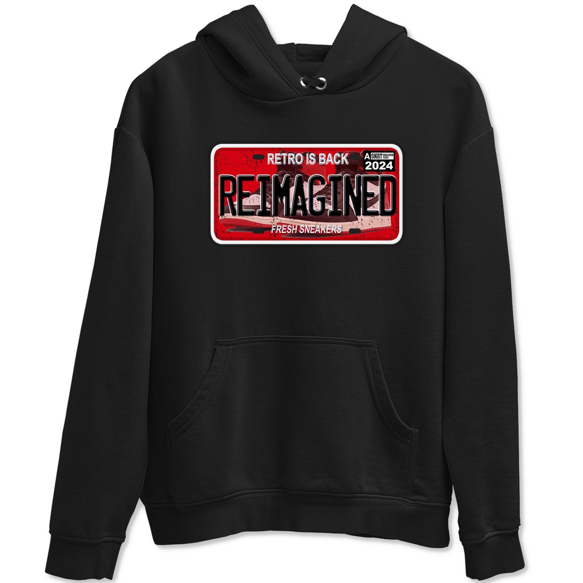 snkmatch Plate snkmatch Tees - Air Jordan 1 Black Toe Reimagined