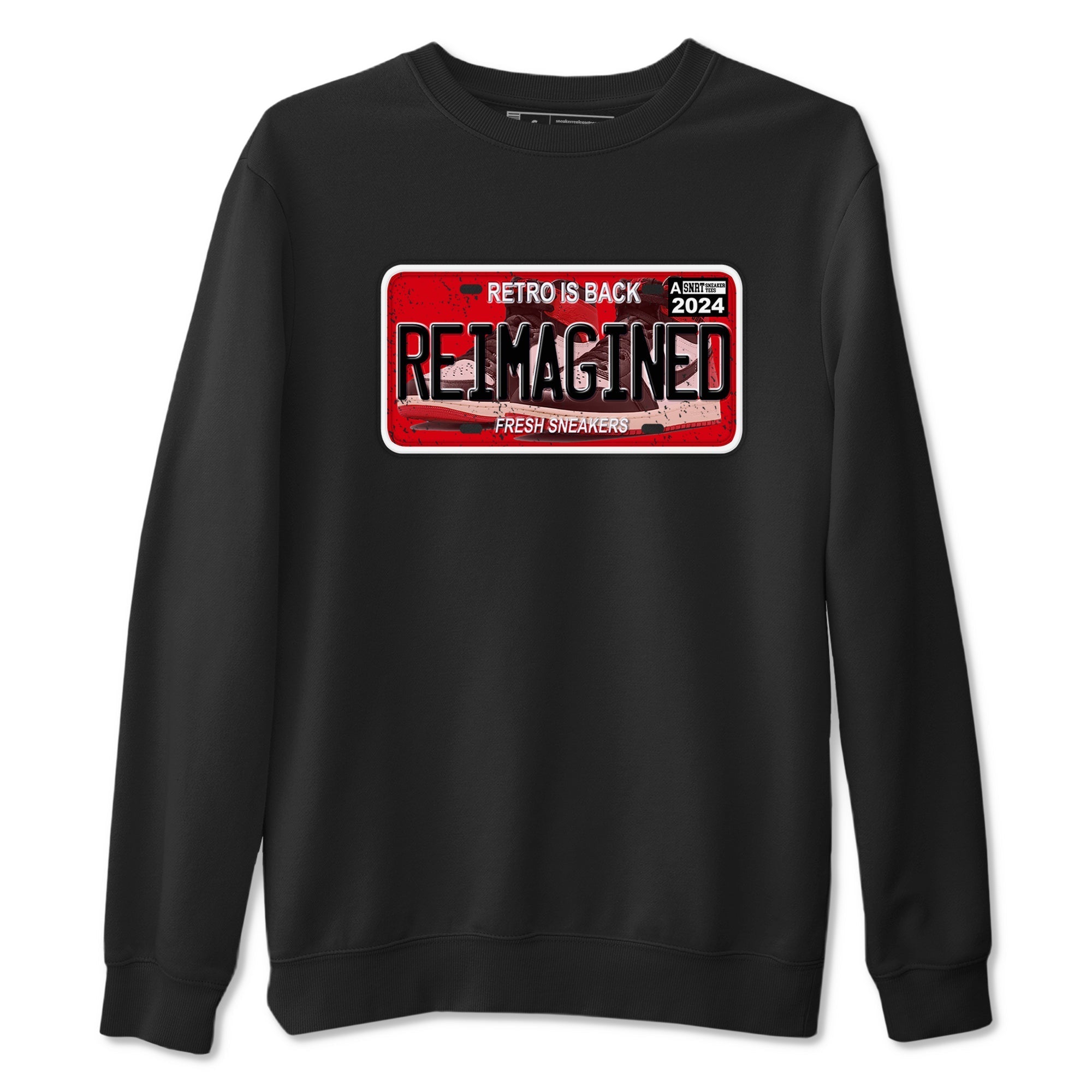 snkmatch Plate snkmatch Tees - Air Jordan 1 Black Toe Reimagined