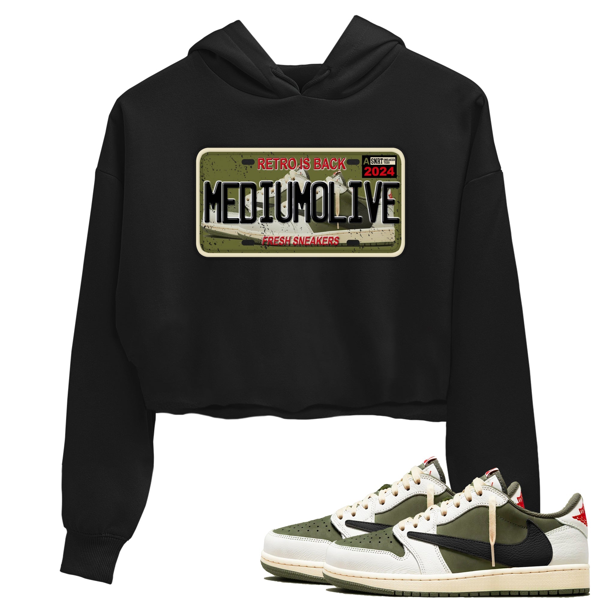 snkmatch Plate snkmatch Women's Top - Air Jordan 1 Travis Scott Medium Olive