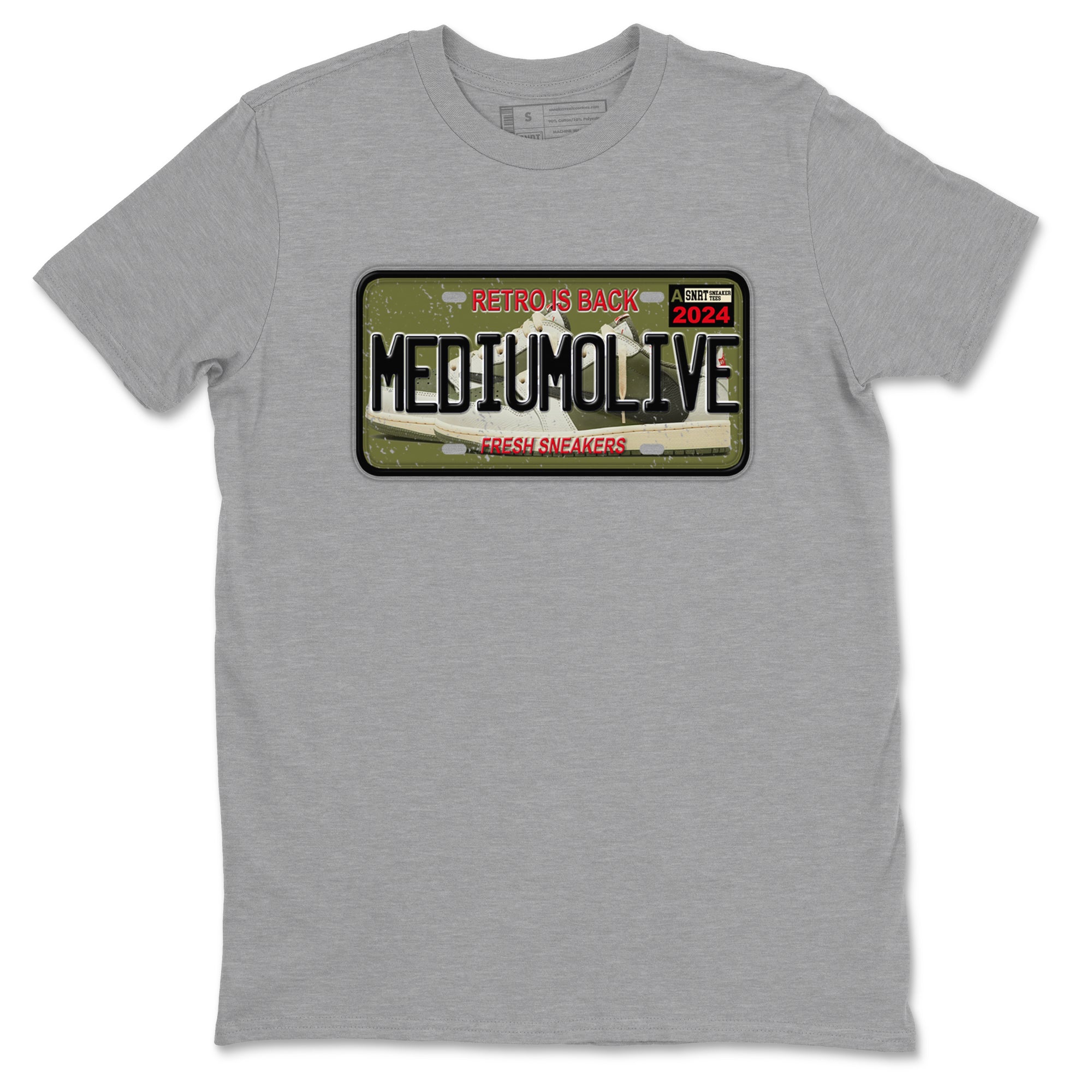 snkmatch Plate snkmatch Tees - Air Jordan 1 Travis Scott Medium Olive