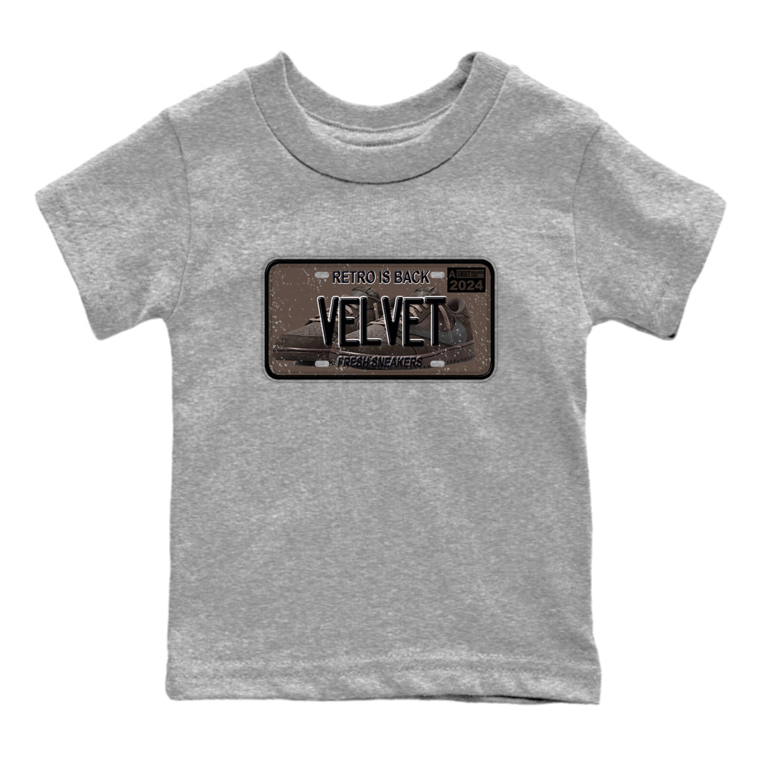 snkmatch Plate snkmatch Tees Kids - Air Jordan 1 Travis Scott Velvet Brown