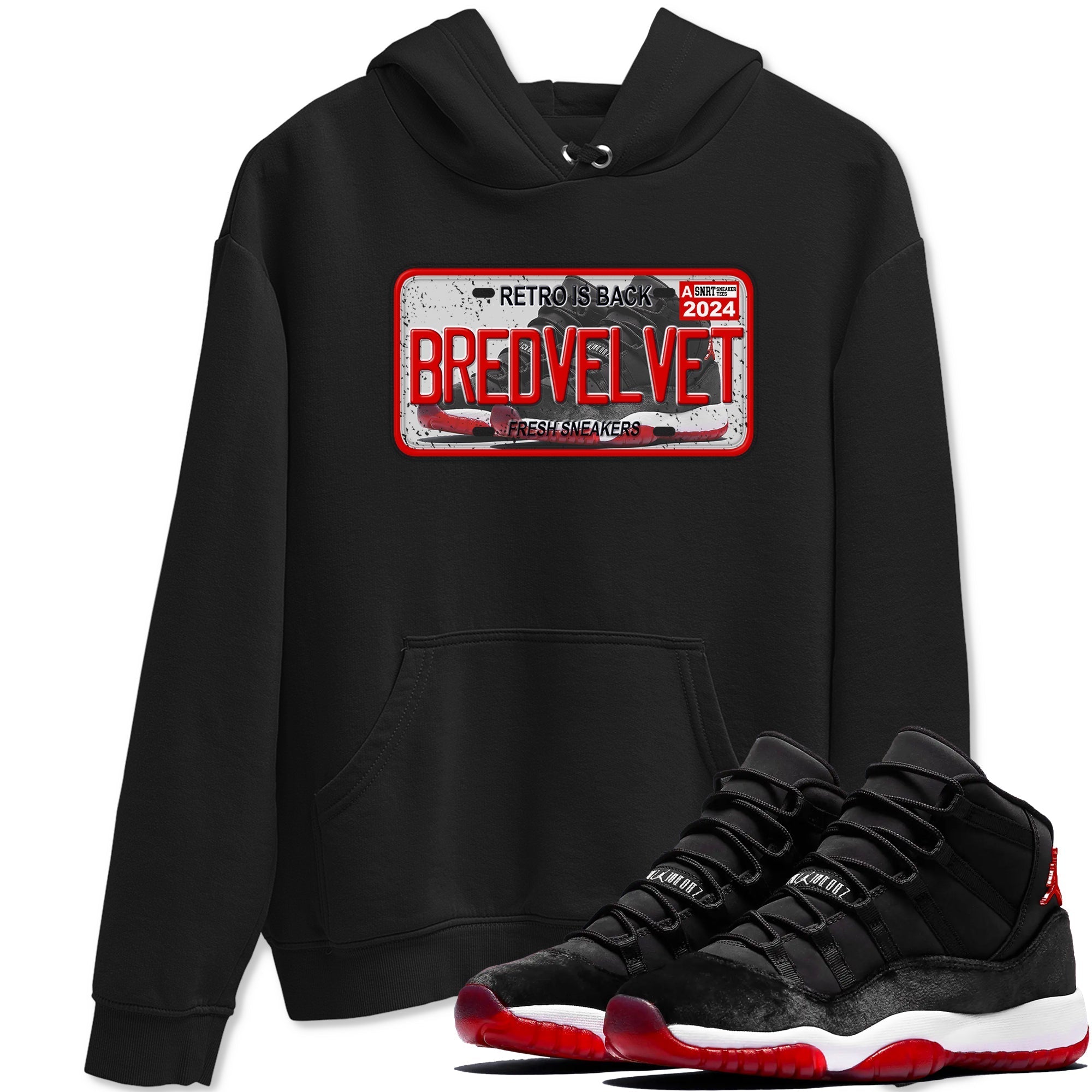 snkmatch Plate snkmatch Tees - Air Jordan 11 Bred Velvet